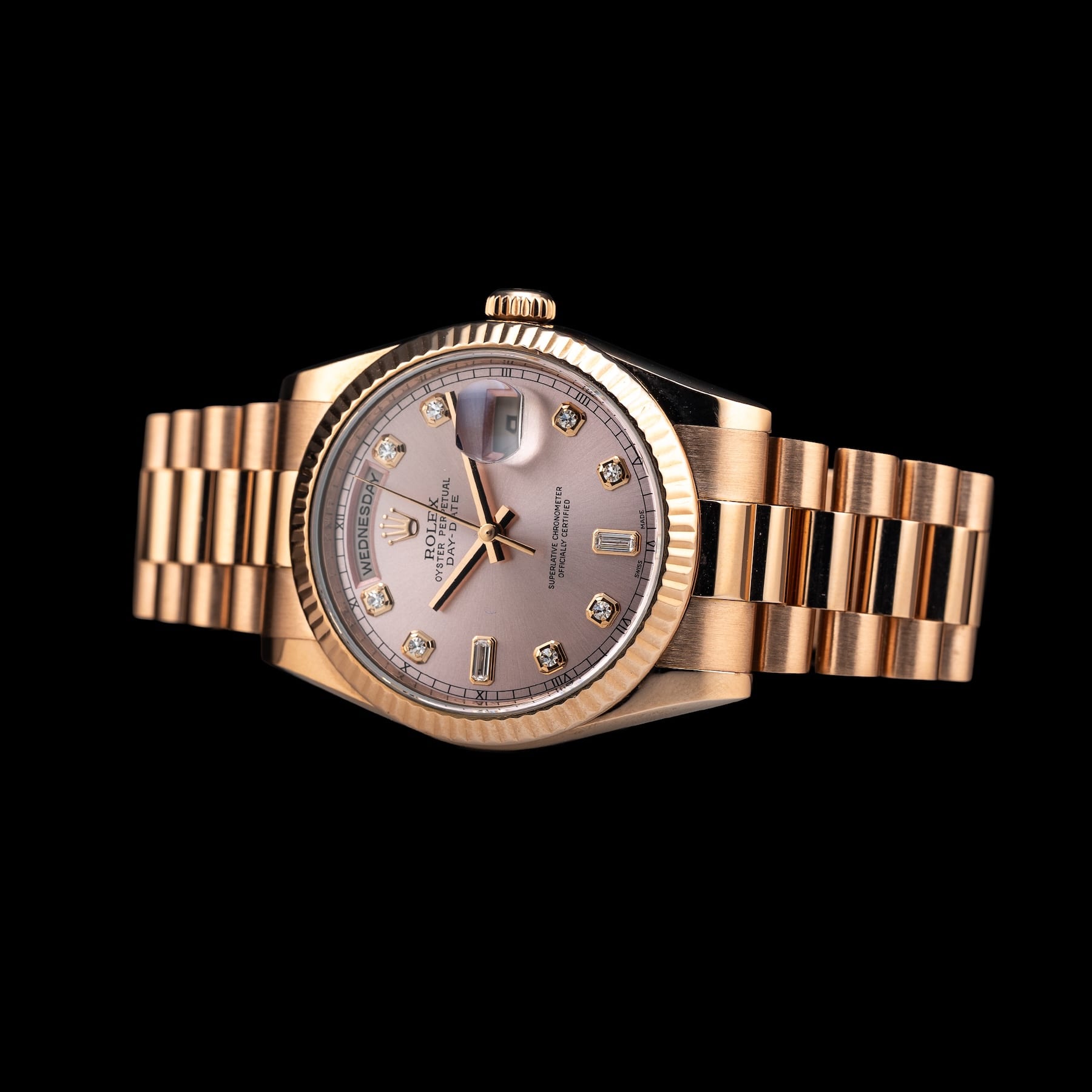 Rolex Oyster Perpetual Day-Date 36 Pink Diamond 118235