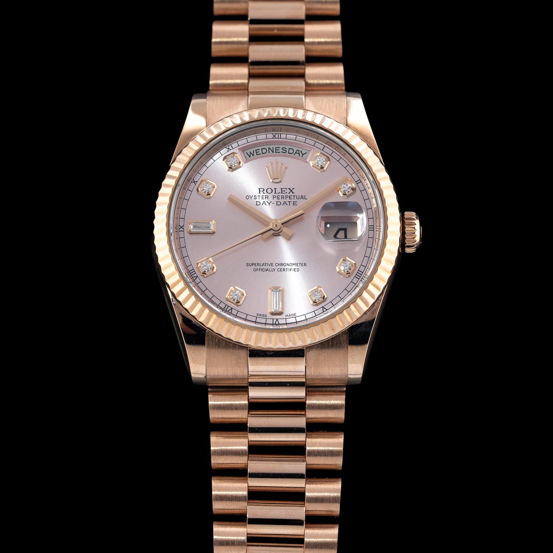 Rolex Oyster Perpetual Day-Date 36 Pink Diamond 118235