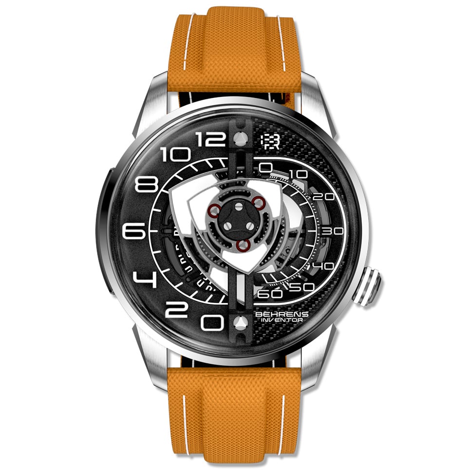 Behrens Rotary Black on Orange Strap