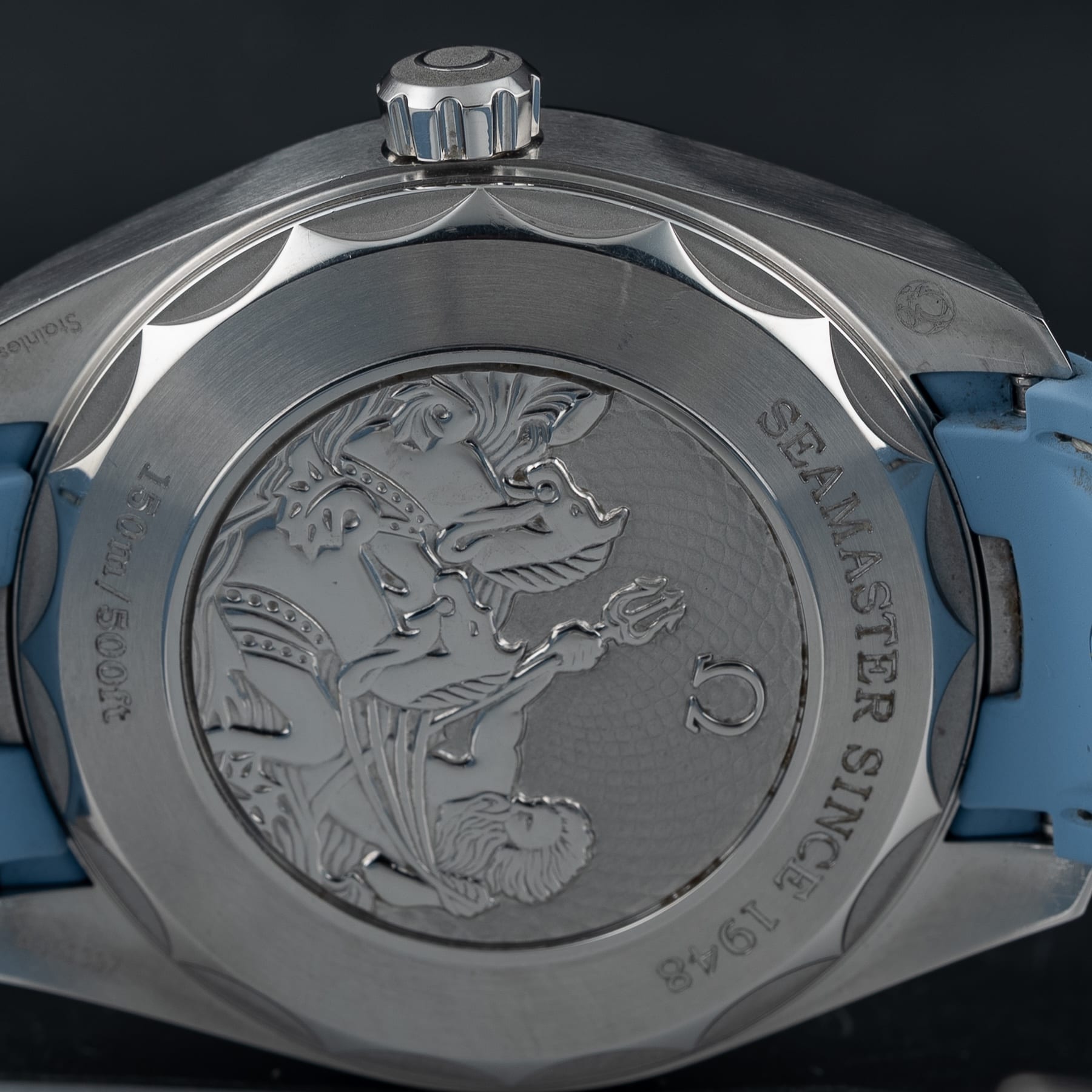 Omega 220.12.43.22.03.002 Seamaster Aqua Terra 150M Worldtimer Summer Blue on Strap