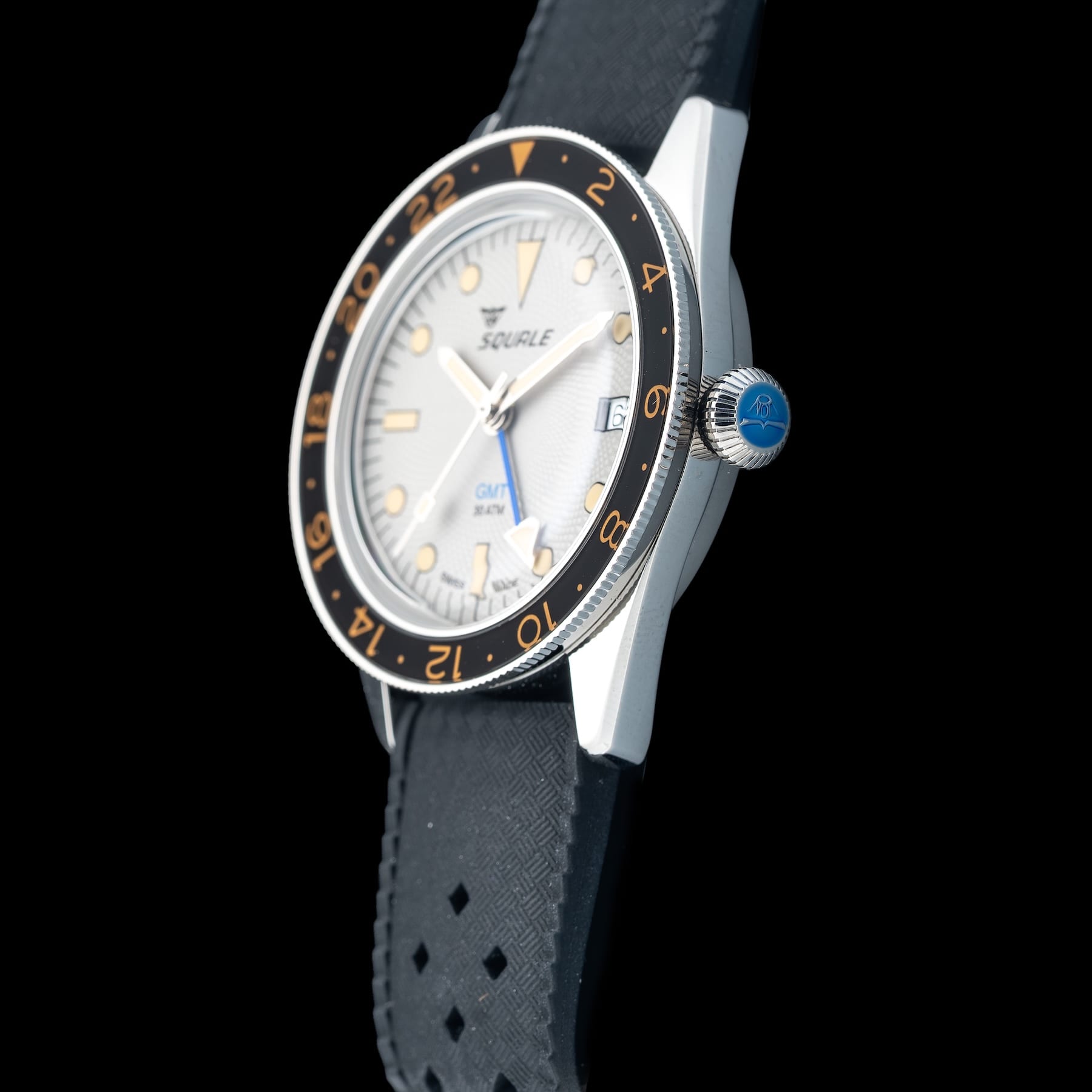 Squale SUB-39 GMT "Sharkbelly" Grey Guilloché U.S. Exclusive SUB-39ERG.HT