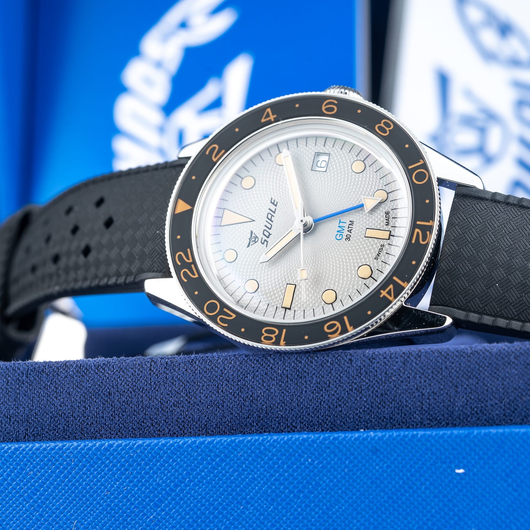 Squale SUB-39 GMT "Sharkbelly" Grey Guilloché U.S. Exclusive SUB-39ERG.HT