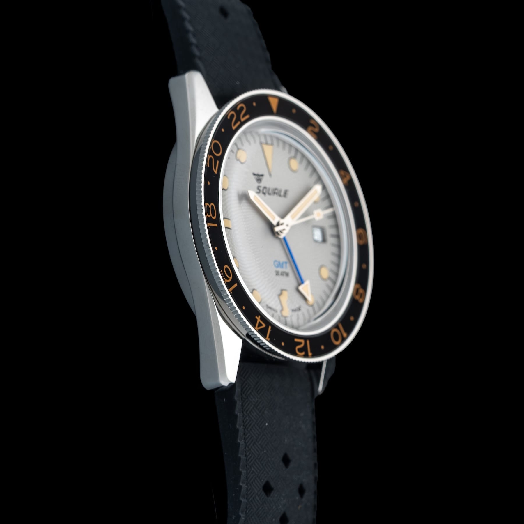 Squale SUB-39 GMT "Sharkbelly" Grey Guilloché U.S. Exclusive SUB-39ERG.HT