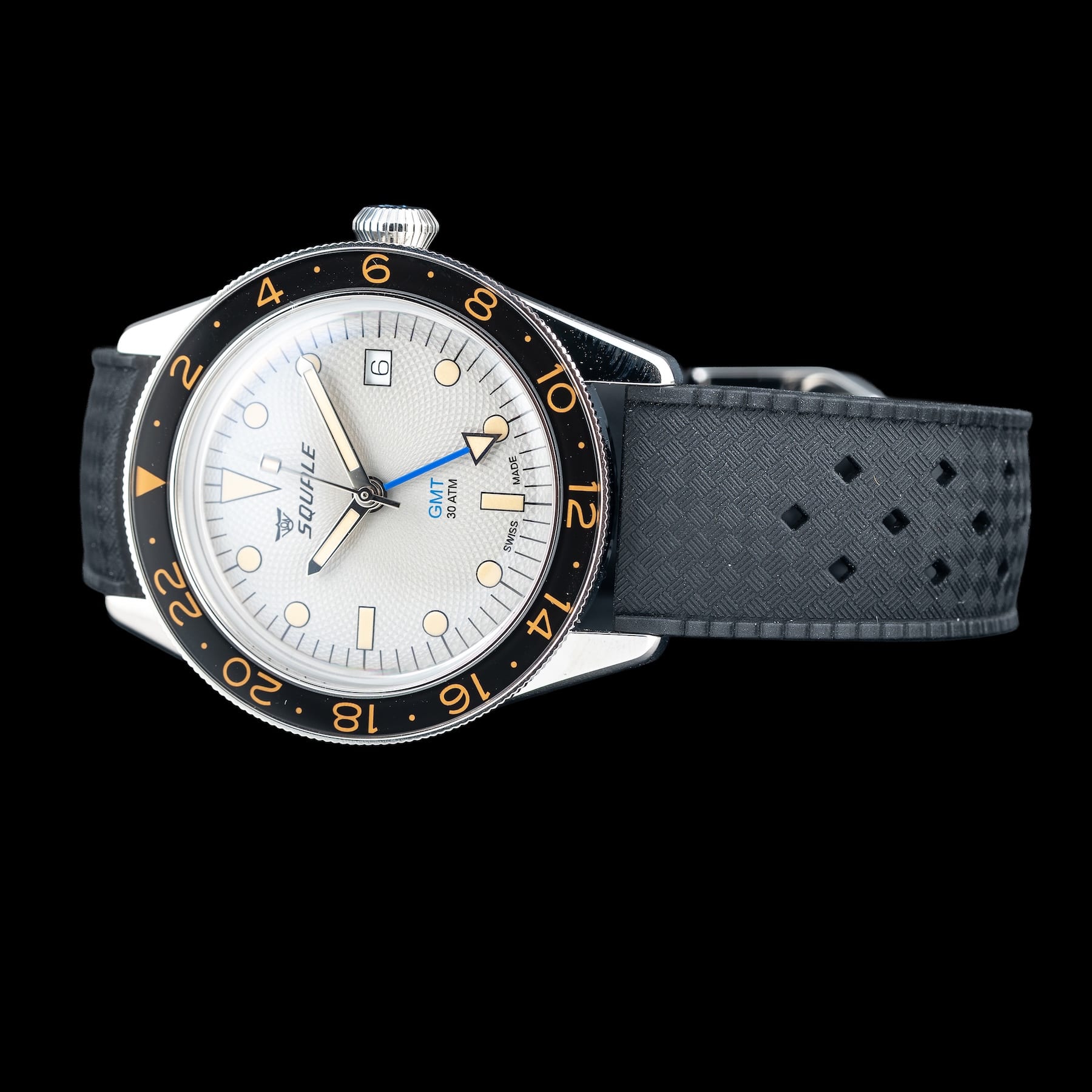 Squale SUB-39 GMT "Sharkbelly" Grey Guilloché U.S. Exclusive SUB-39ERG.HT