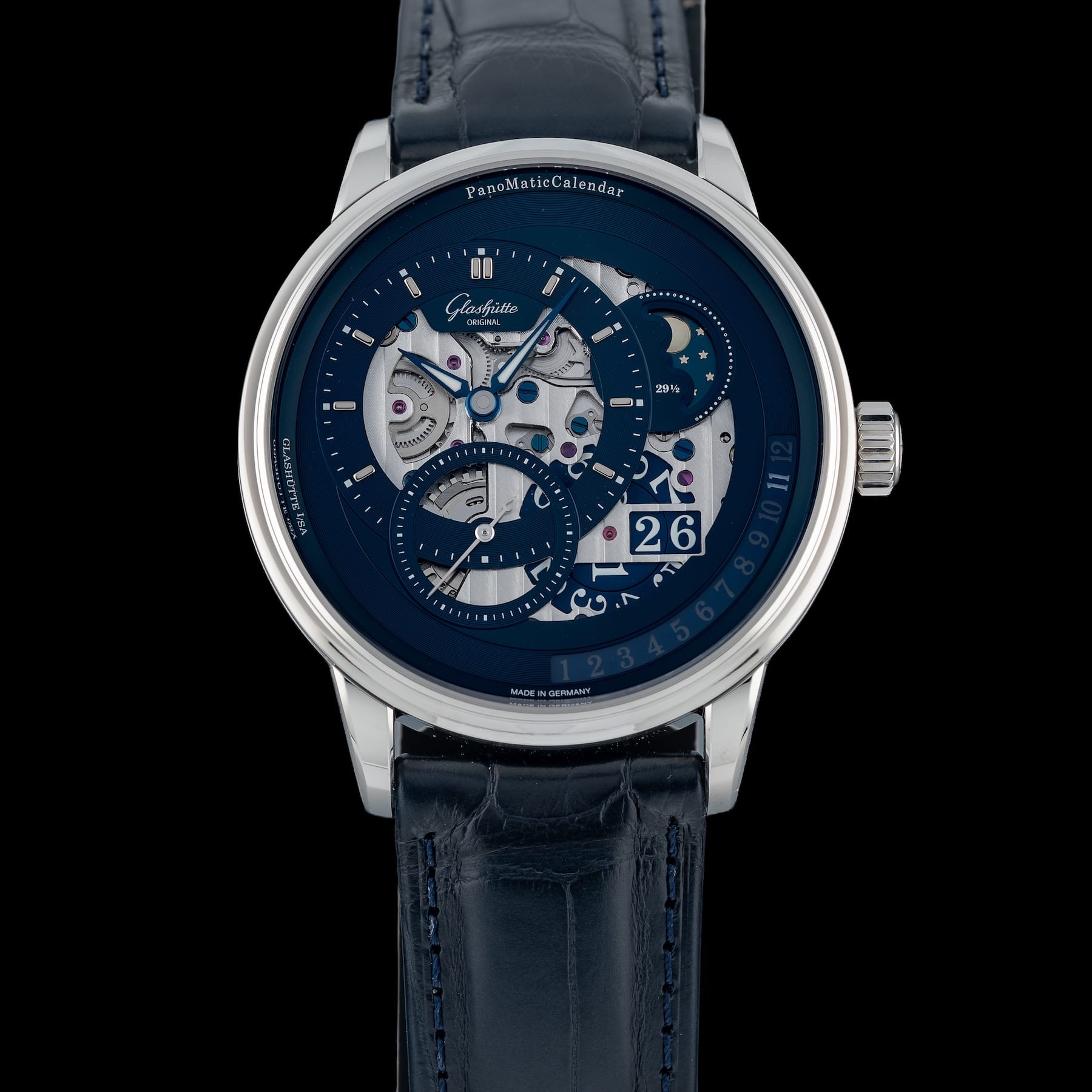 Glashütte Original 1-92-11-01-03-61 PanomaticCalendar on Leather Strap