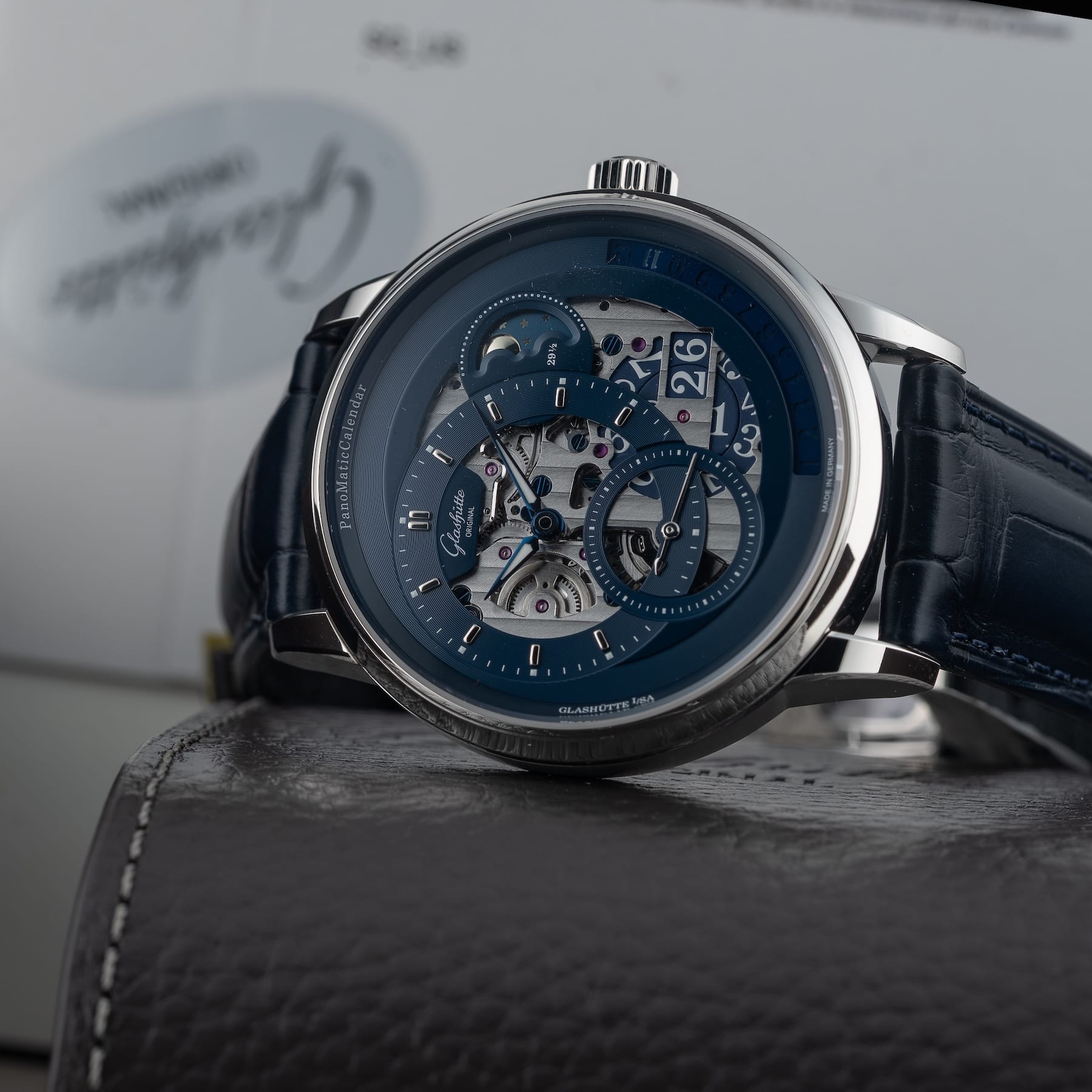 Glashütte Original 1-92-11-01-03-61 PanomaticCalendar on Leather Strap