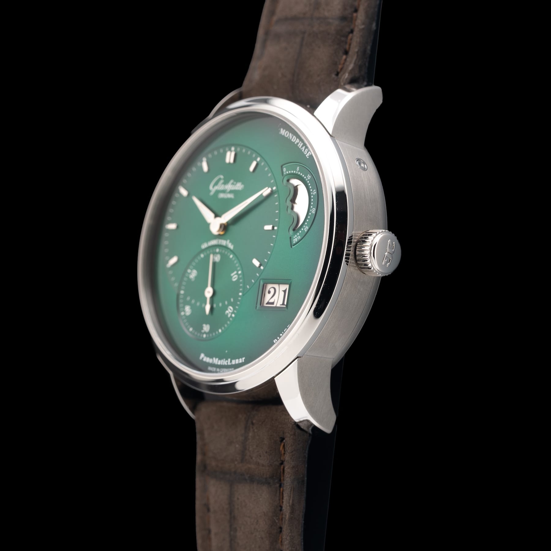 Glashütte Original PanoMaticLunar Green Dial 1-90-02-13-32-02