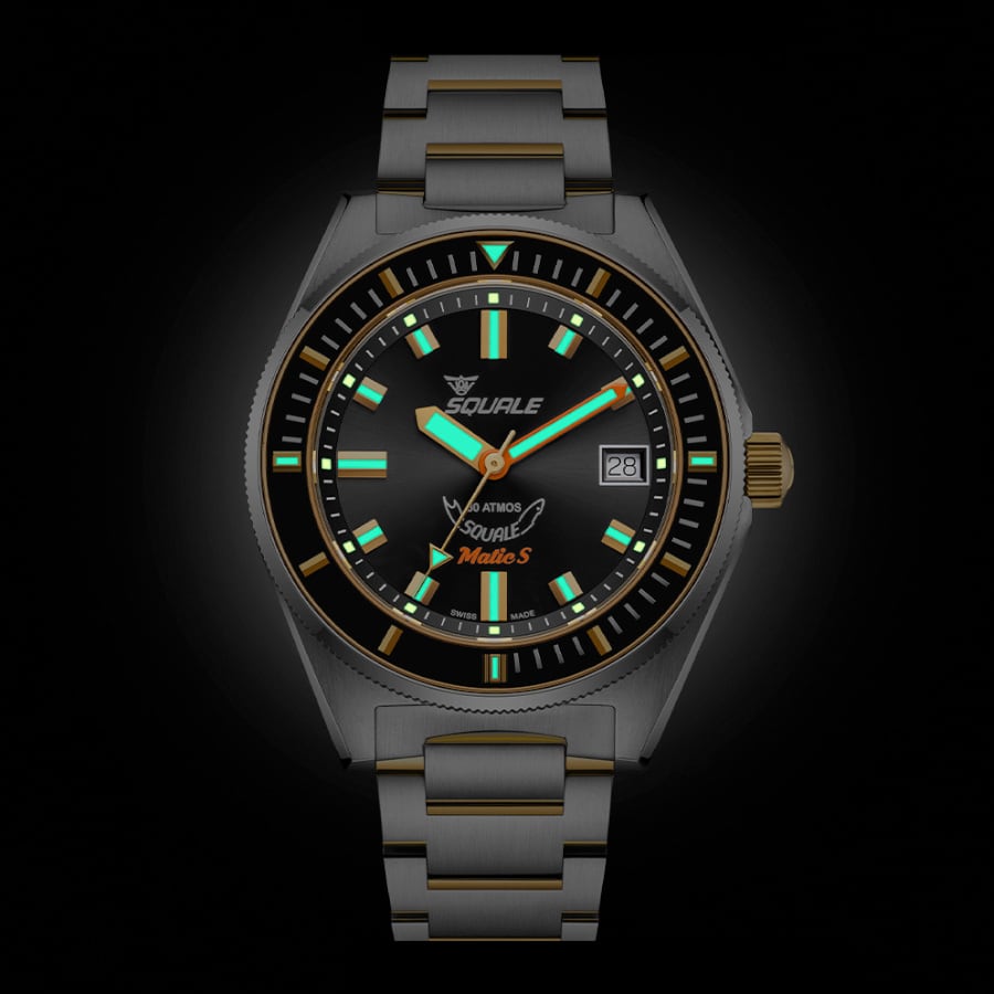 Squale Matic S Two-Tone Bracelet MATICGBKBK.SSBI