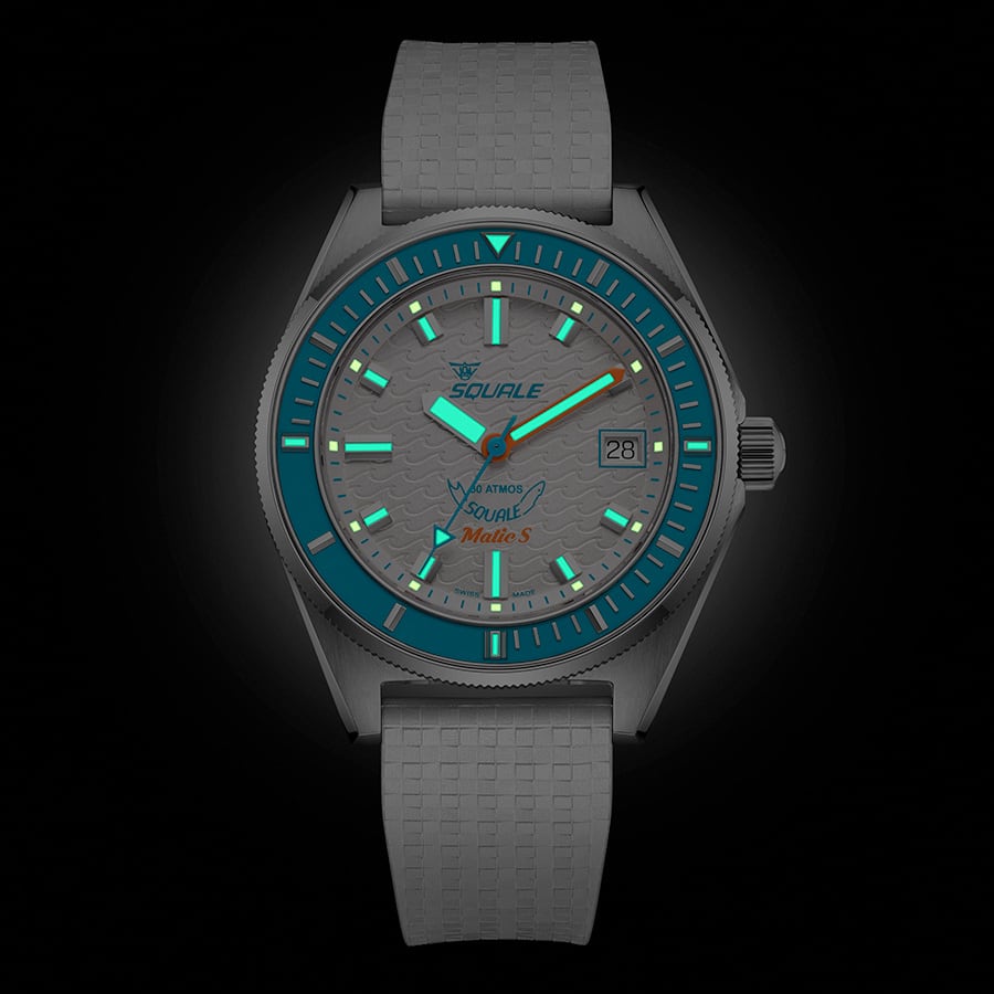Squale Matic S White Mosaic Rubber MATICLBWT.MRWT