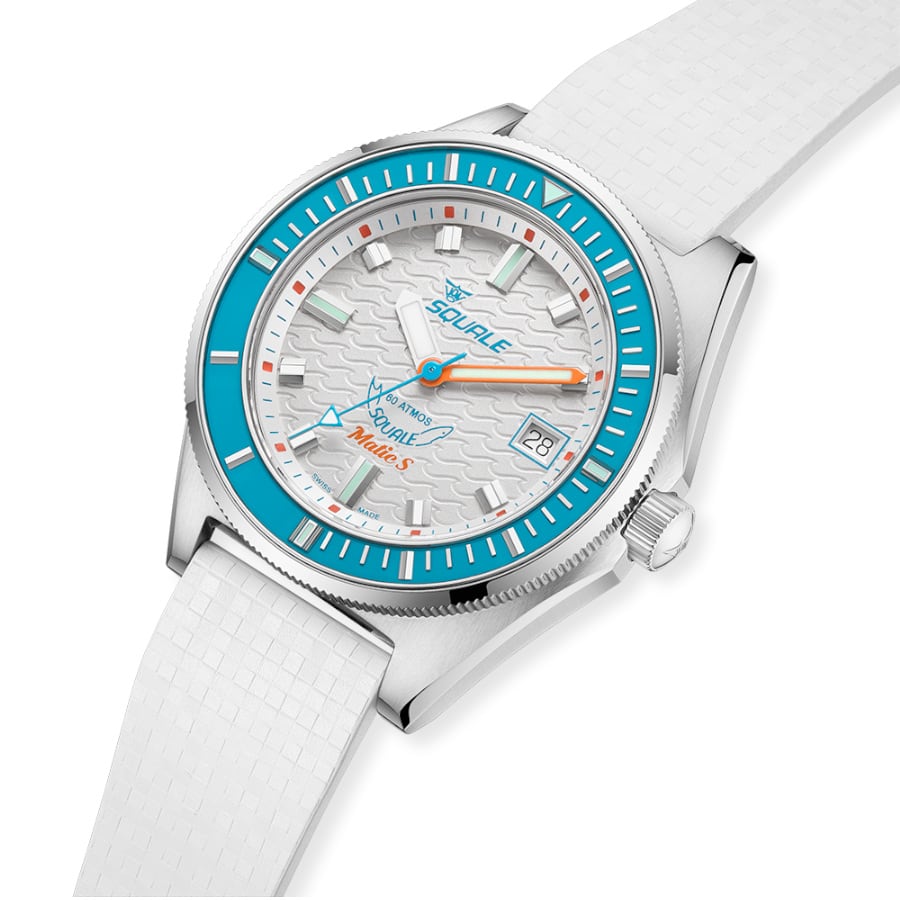 Squale Matic S White Mosaic Rubber MATICLBWT.MRWT