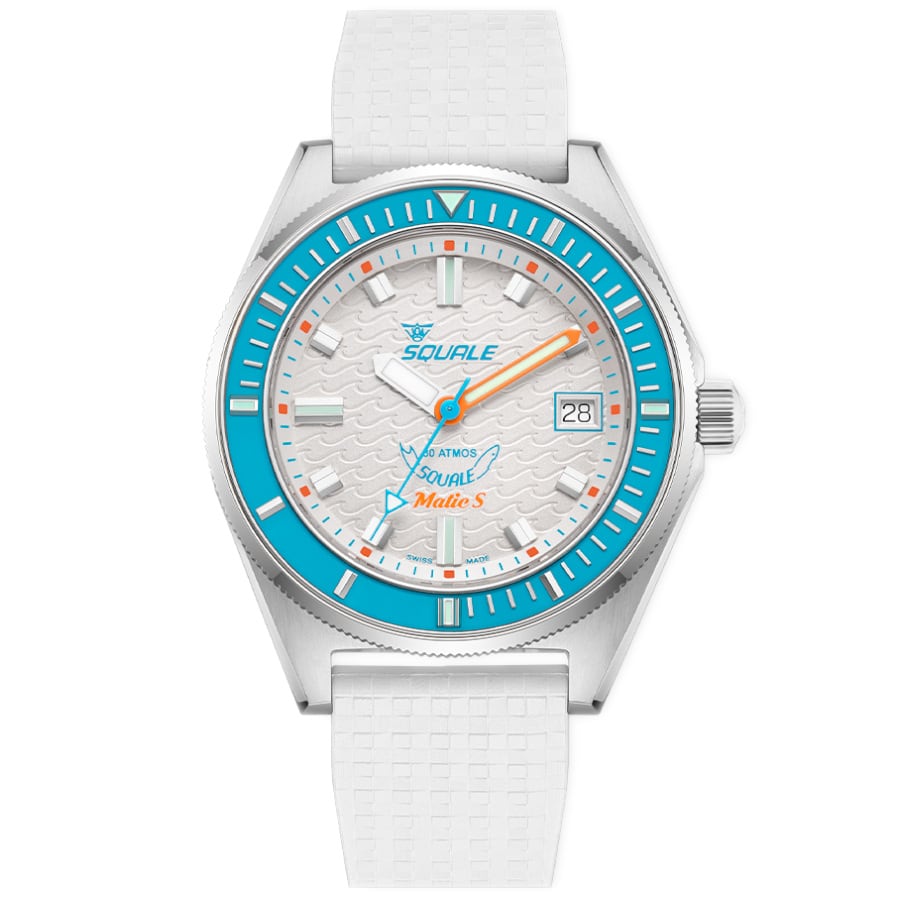 Squale Matic S White Mosaic Rubber MATICLBWT.MRWT