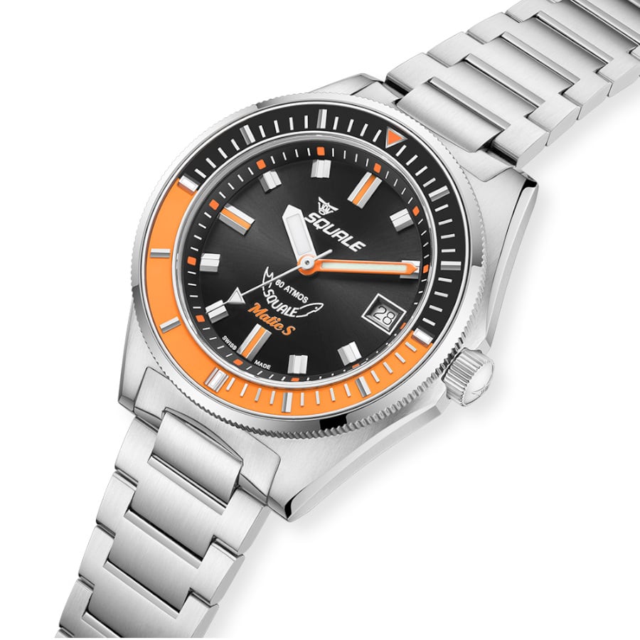 Squale Matic S Orange Bracelet MATICBKOBK.SSBX