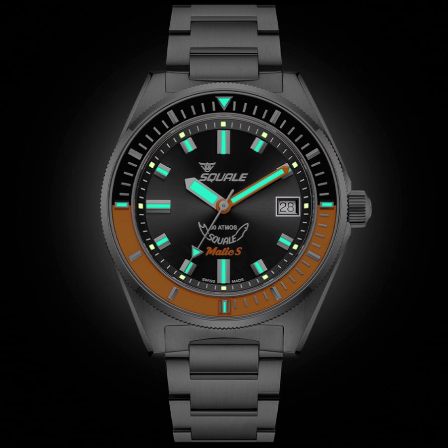 Squale Matic S Orange Bracelet MATICBKOBK.SSBX