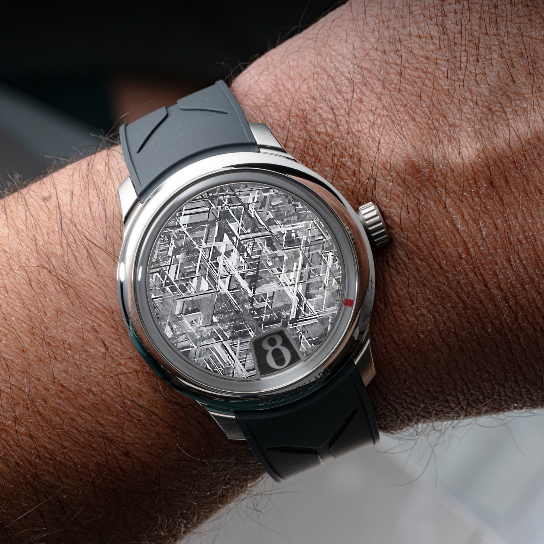 Sartory Billard SB10 Jump Hour Meteorite On Strap