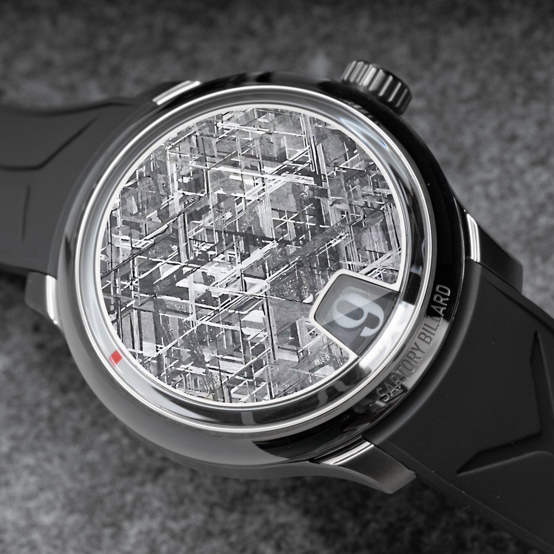 Sartory Billard SB10 Jump Hour Meteorite On Strap
