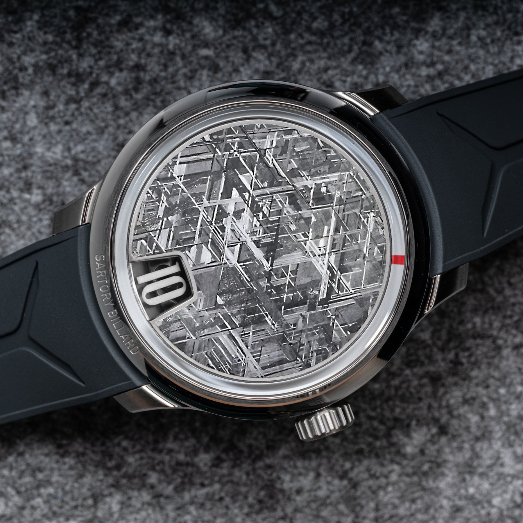 Sartory Billard SB10 Jump Hour Meteorite On Strap