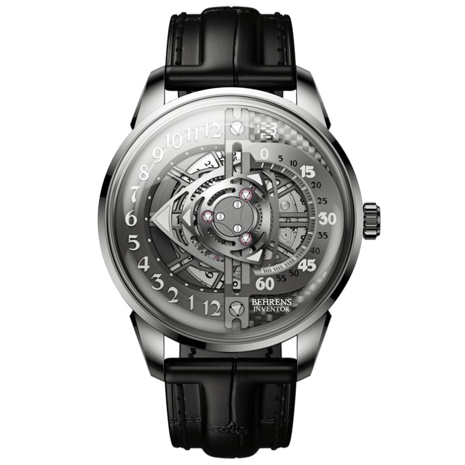 Behrens Rotary Grey on Leather Strap
