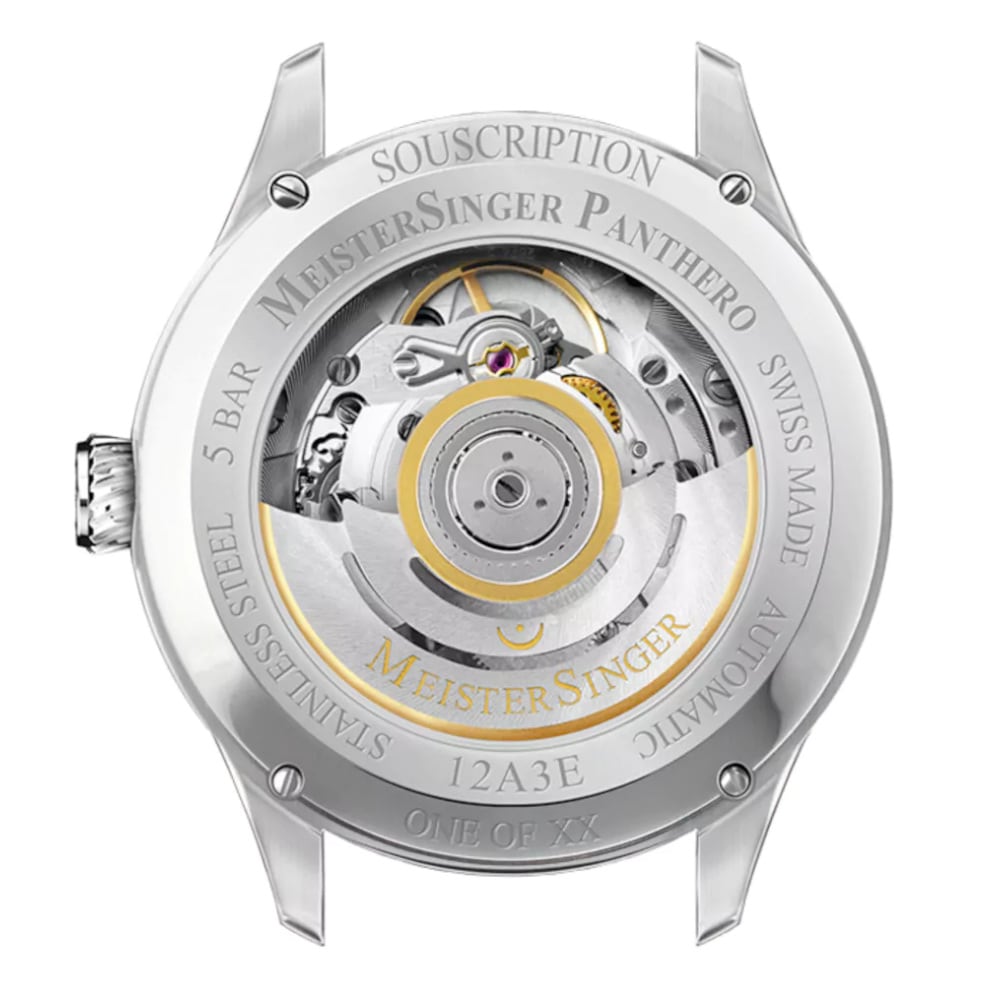 MeisterSinger Souscription Panthero Jumping Hour Guilloché SOUS-PTJHG927B