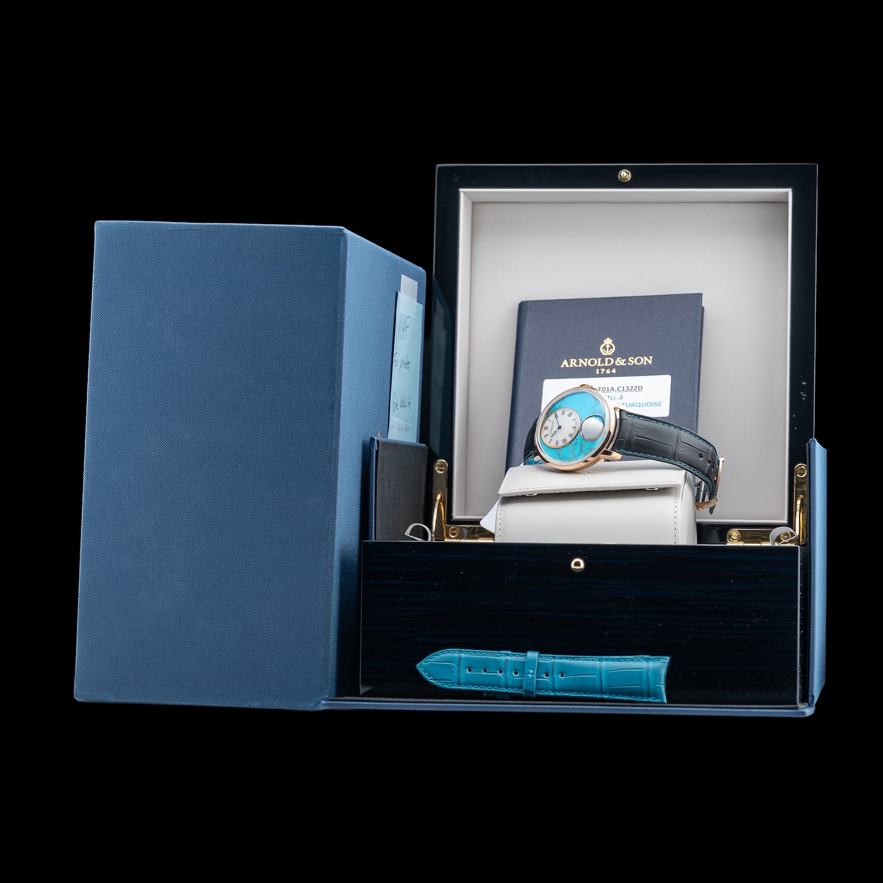 Arnold & Son Luna Magna Red Gold 5N Turquoise 1LMAR.T01A.C1322D