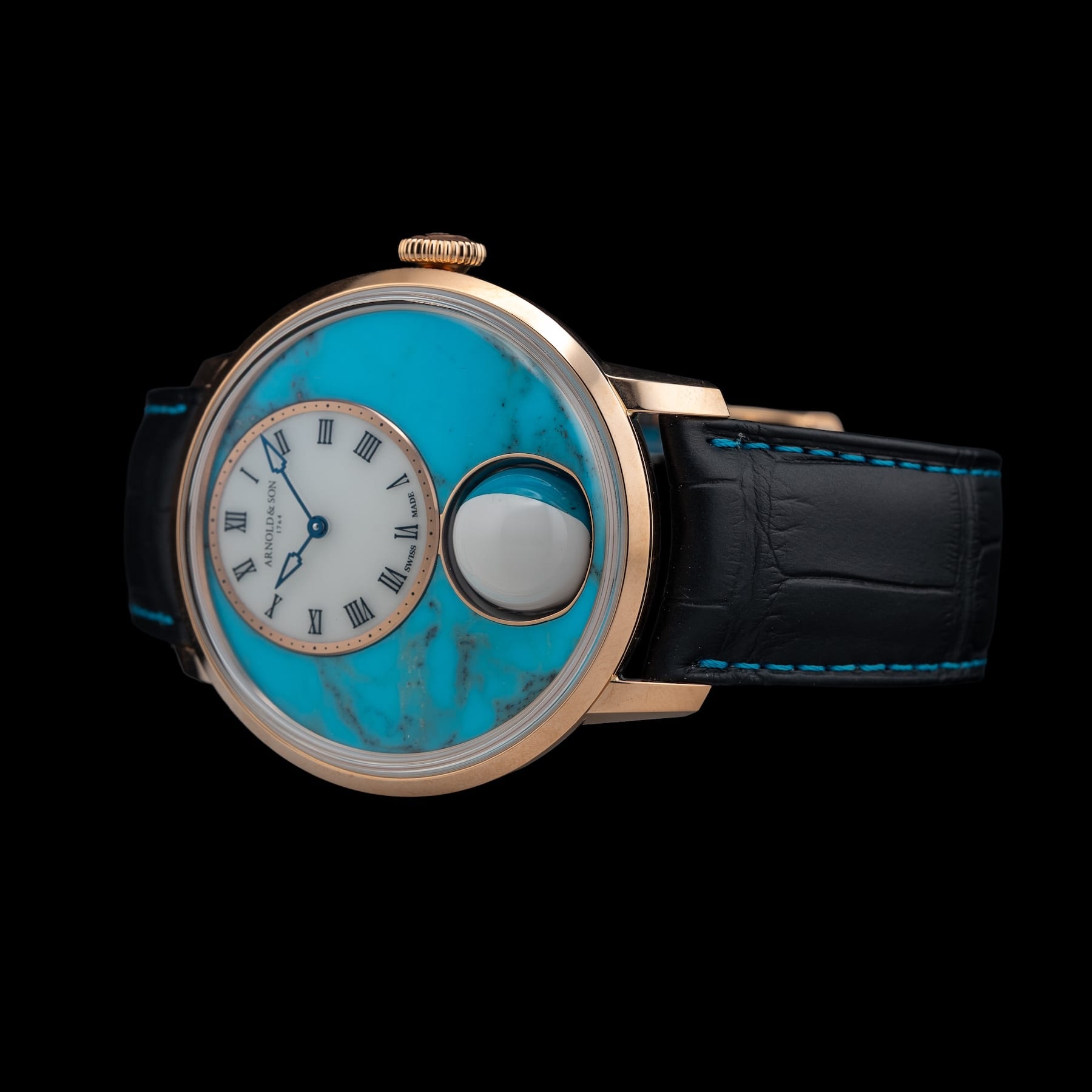 Arnold & Son Luna Magna Red Gold 5N Turquoise 1LMAR.T01A.C1322D