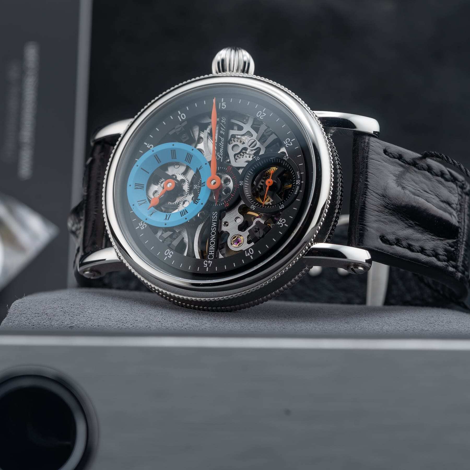 Chronoswiss CH-6723S-BKLB Flying Grand Regulator Skeleton Blue