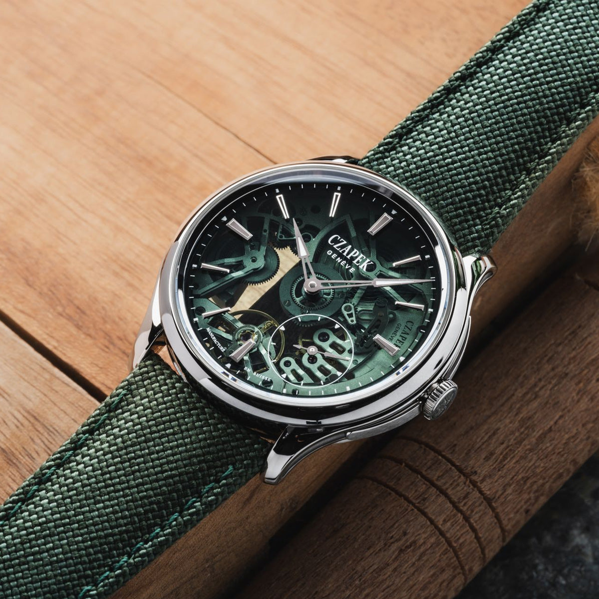 Czapek x Fratello Promenade Transparencies Viridian Green 1706