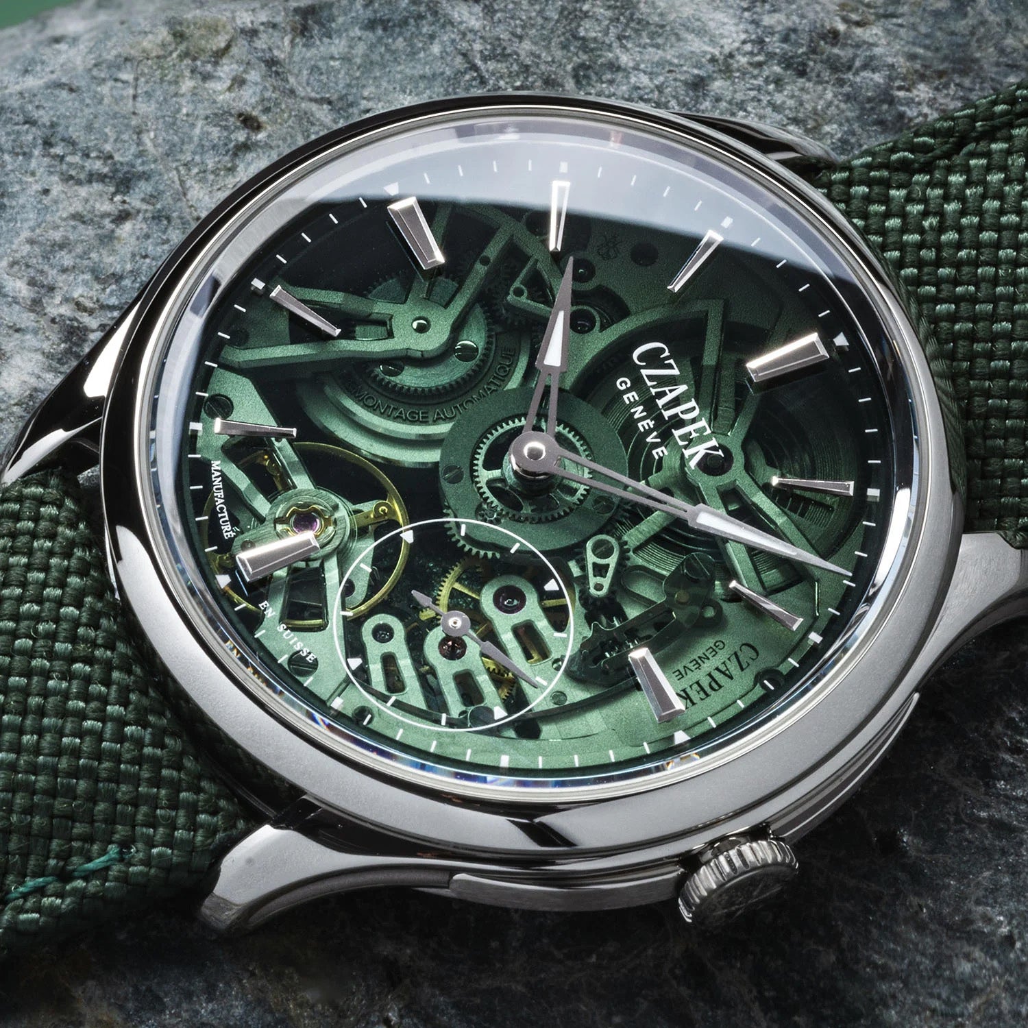 Czapek x Fratello Promenade Transparencies Viridian Green 1706