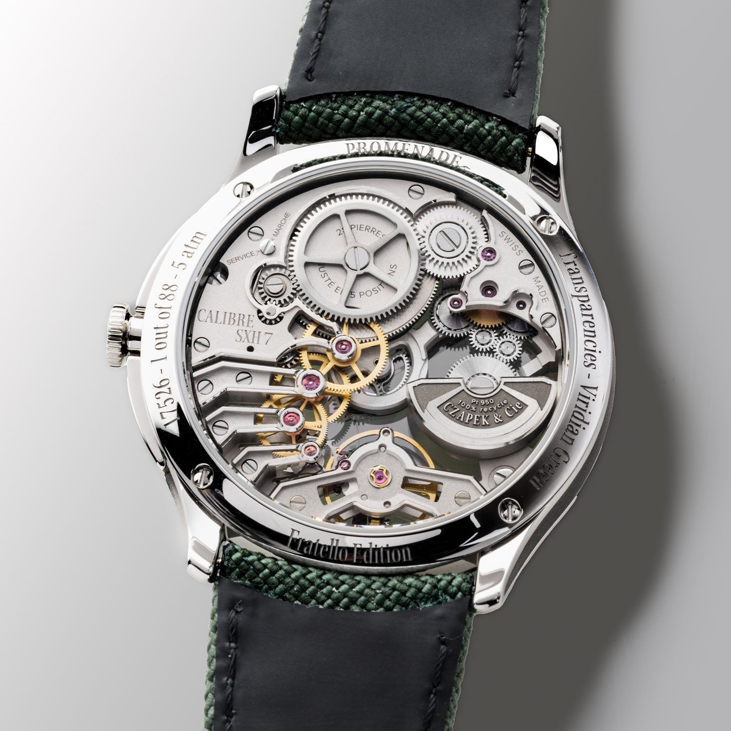 Czapek x Fratello Promenade Transparencies Viridian Green 1706
