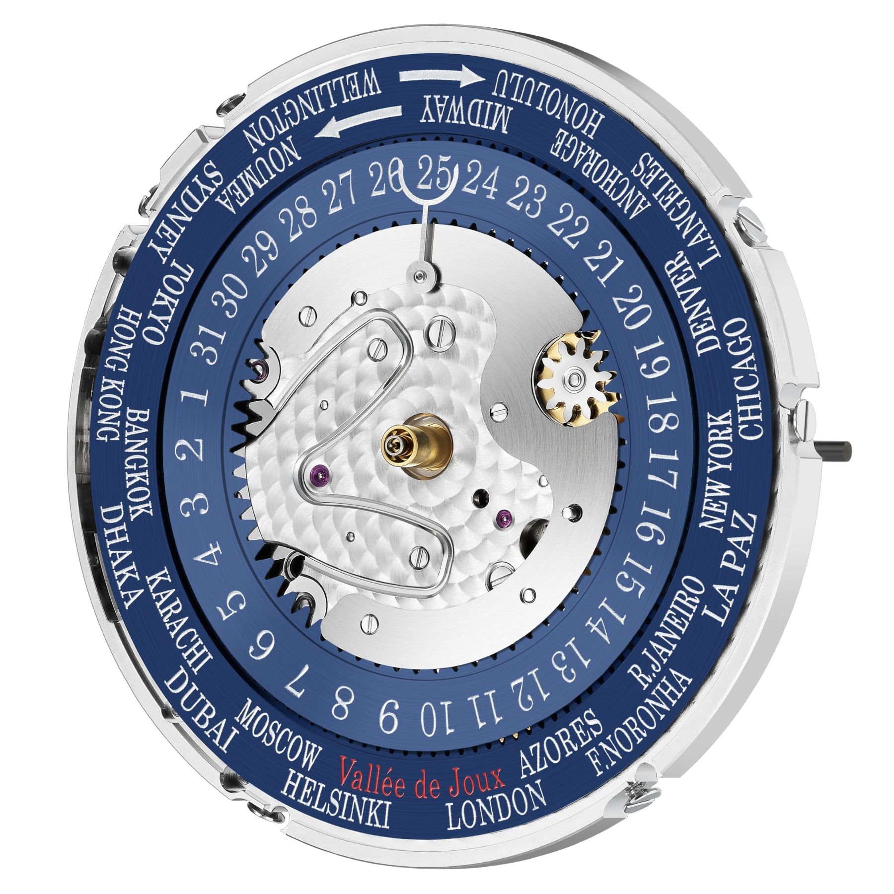 Breguet Marine Hora Mundi 5557 Rose Gold Blue Dial on Rubber Strap