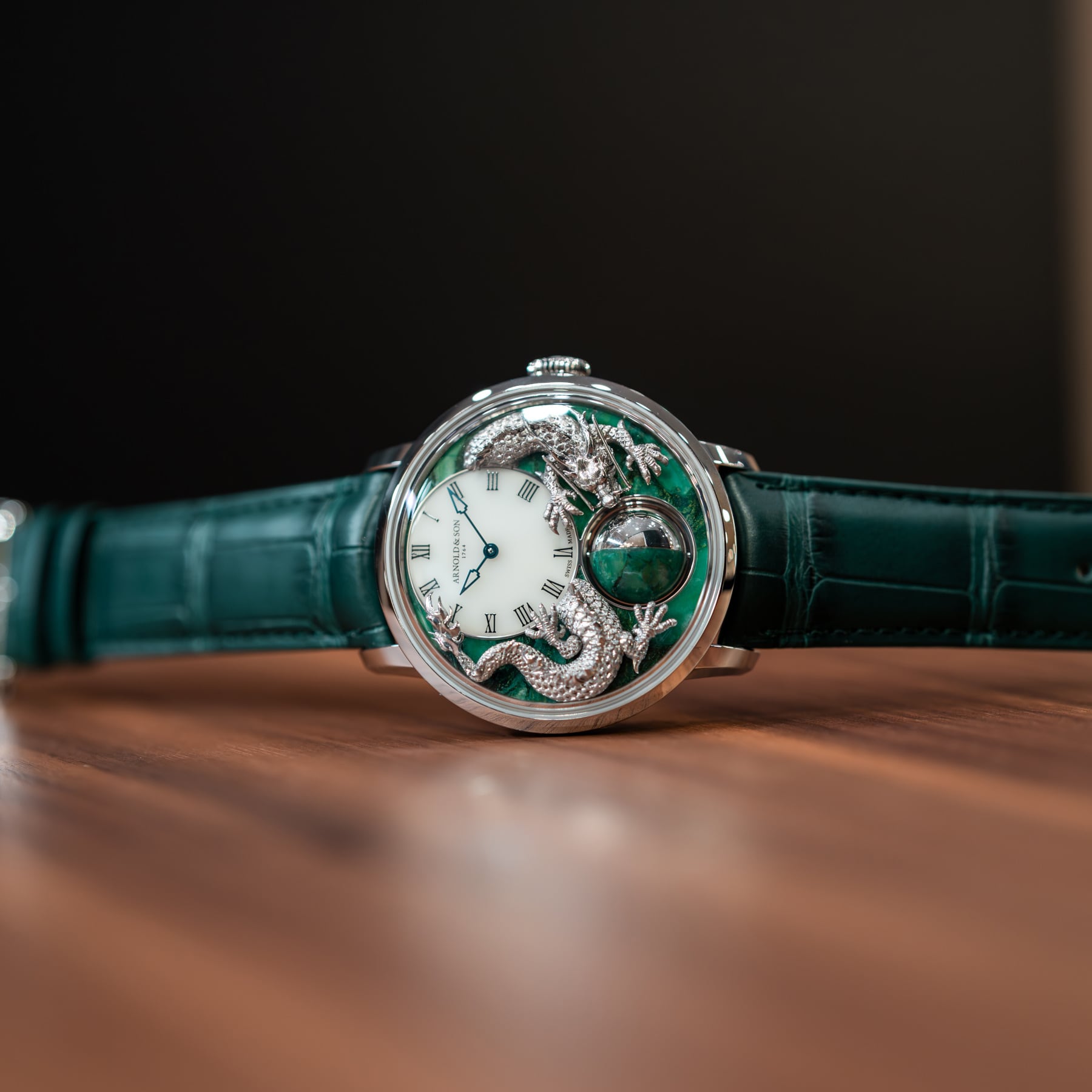 Arnold & Son Luna Magna Platinum Dragon Verdite 1LMAX.Z05A.C1437C