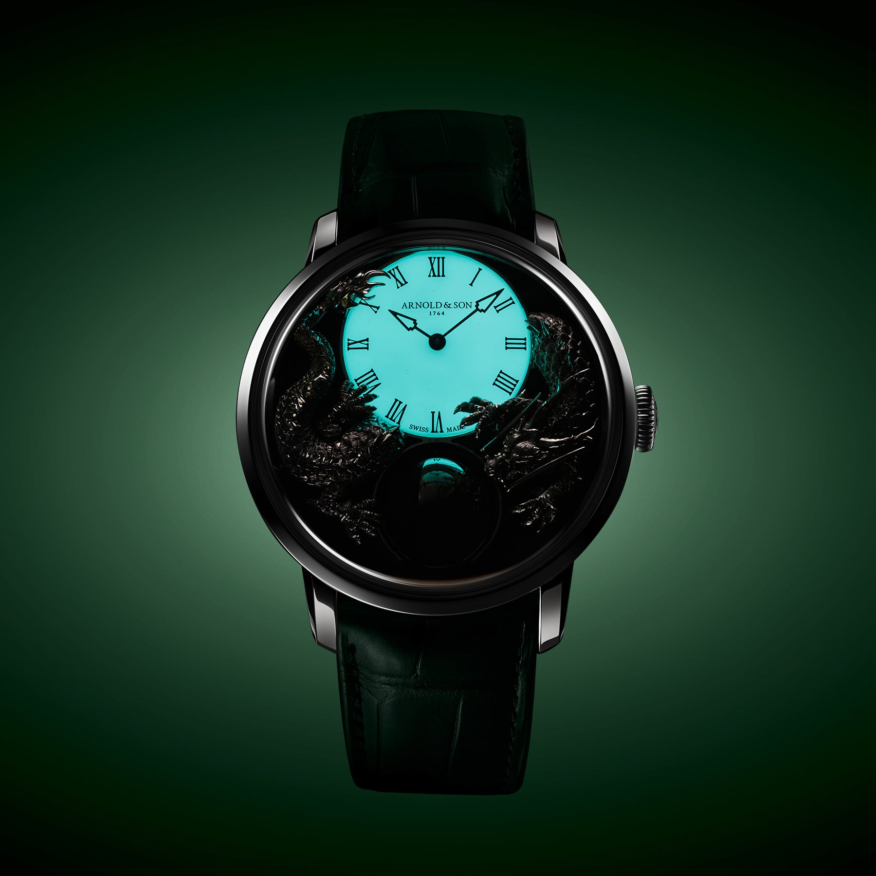 Arnold & Son Luna Magna Platinum Dragon Verdite 1LMAX.Z05A.C1437C