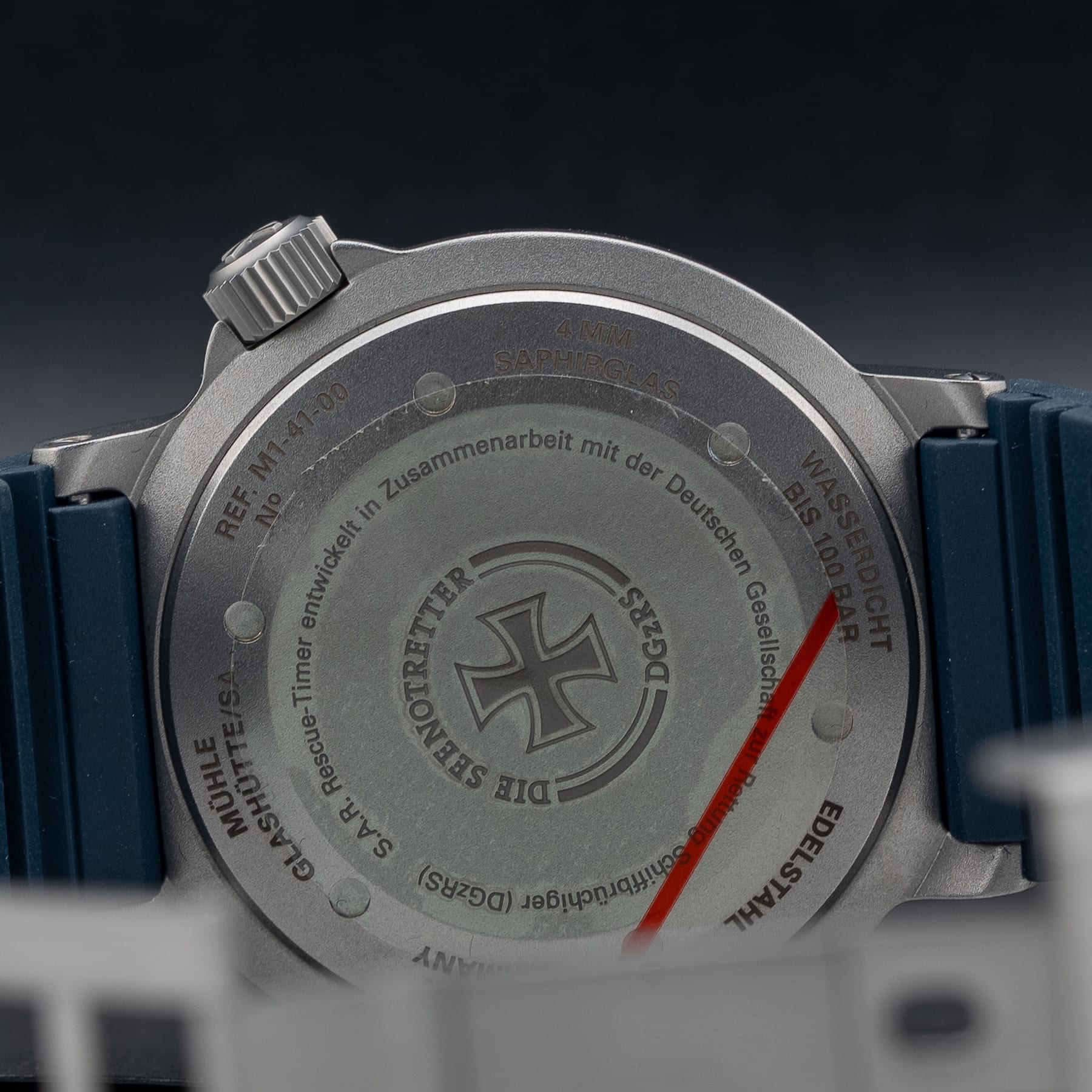 Mühle Glashütte S.A.R Rescue Timer Nautical Blue on Strap M1-41-02-KB-II
