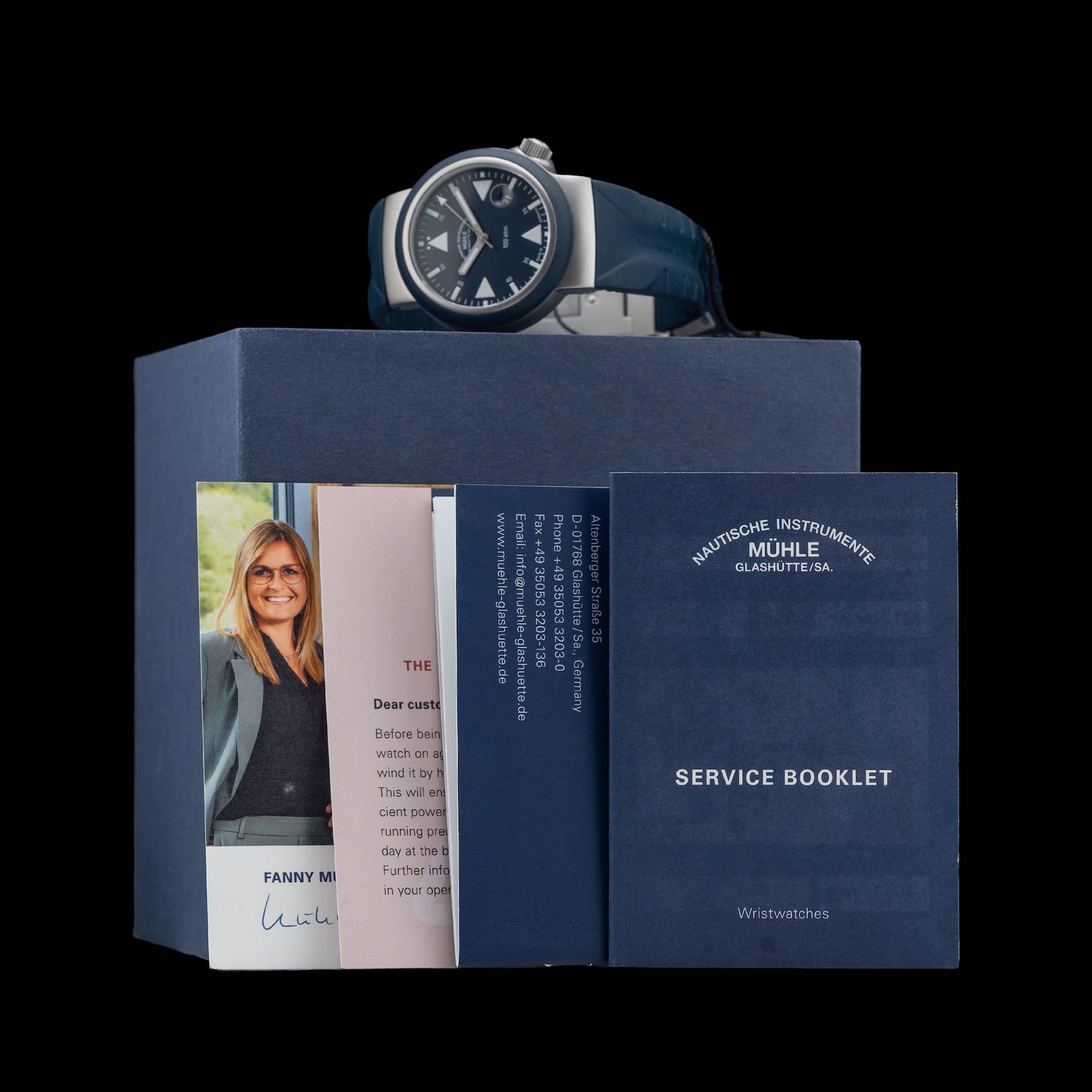 Mühle Glashütte S.A.R Rescue Timer Nautical Blue on Strap M1-41-02-KB-II