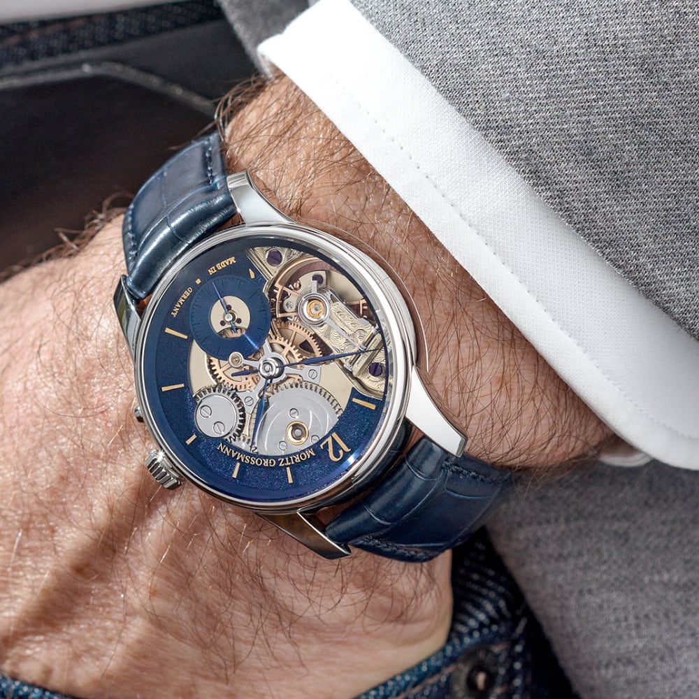 Moritz Grossmann Backpage Tremblage Platinum Blue Meteor MG-003979
