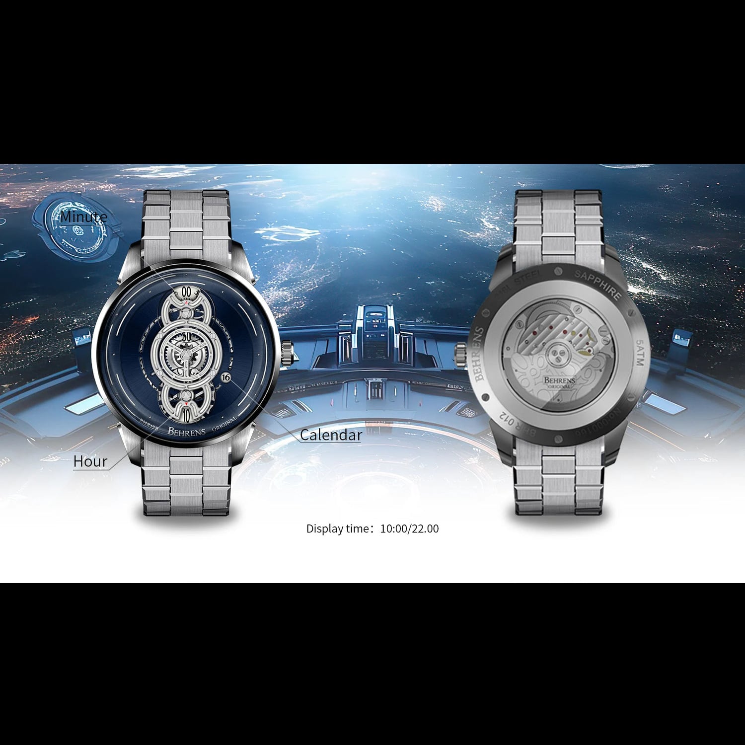 Behrens Interstellar Travel Glacier Blue On Bracelet