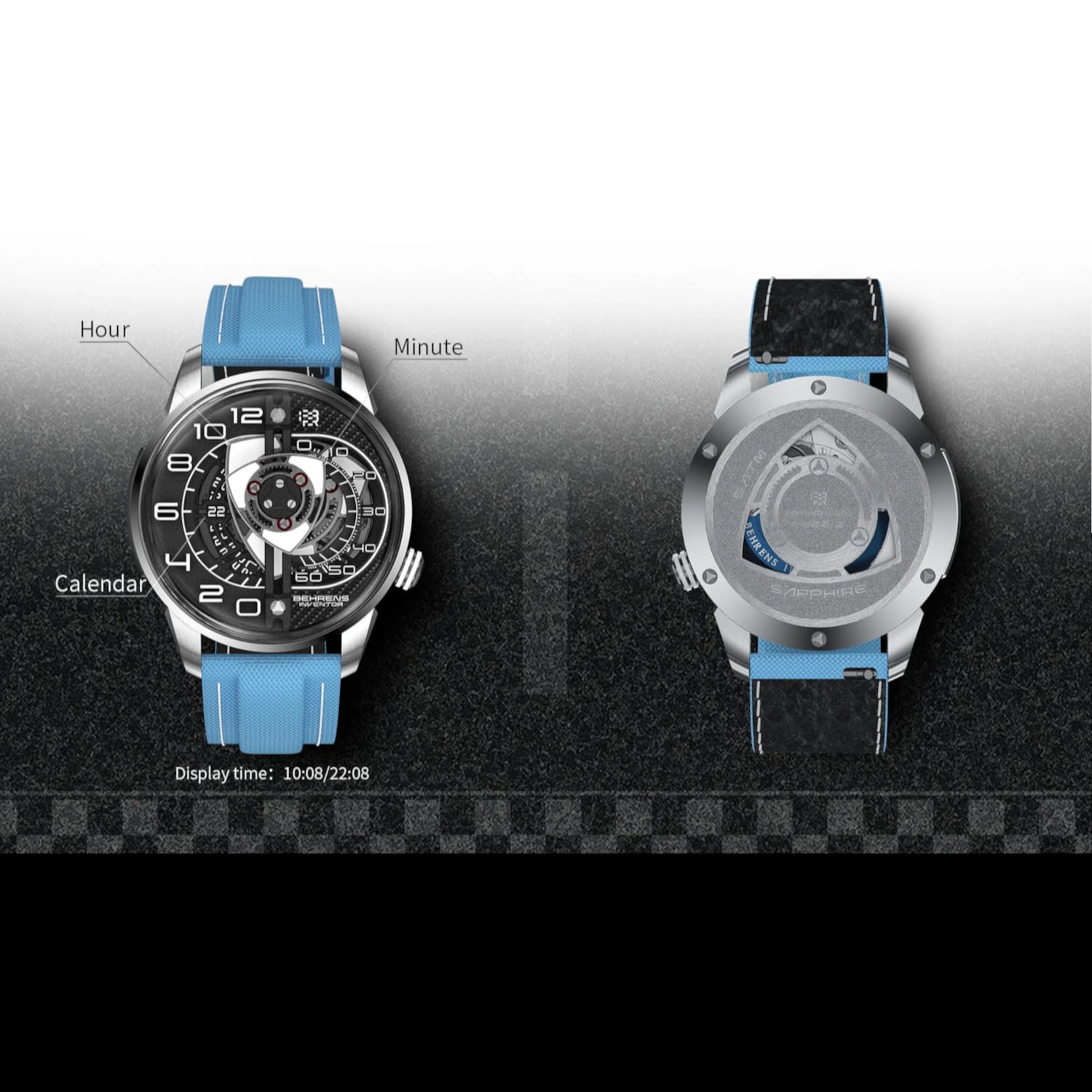 Behrens Rotary Black on Green Strap