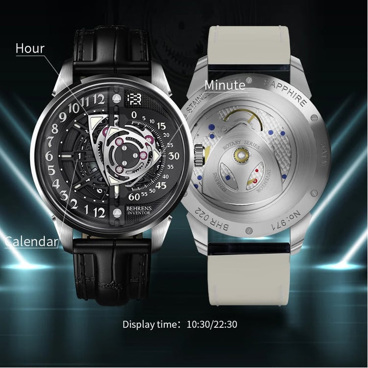 Behrens Rotary Black on Fluoroelastomer Strap