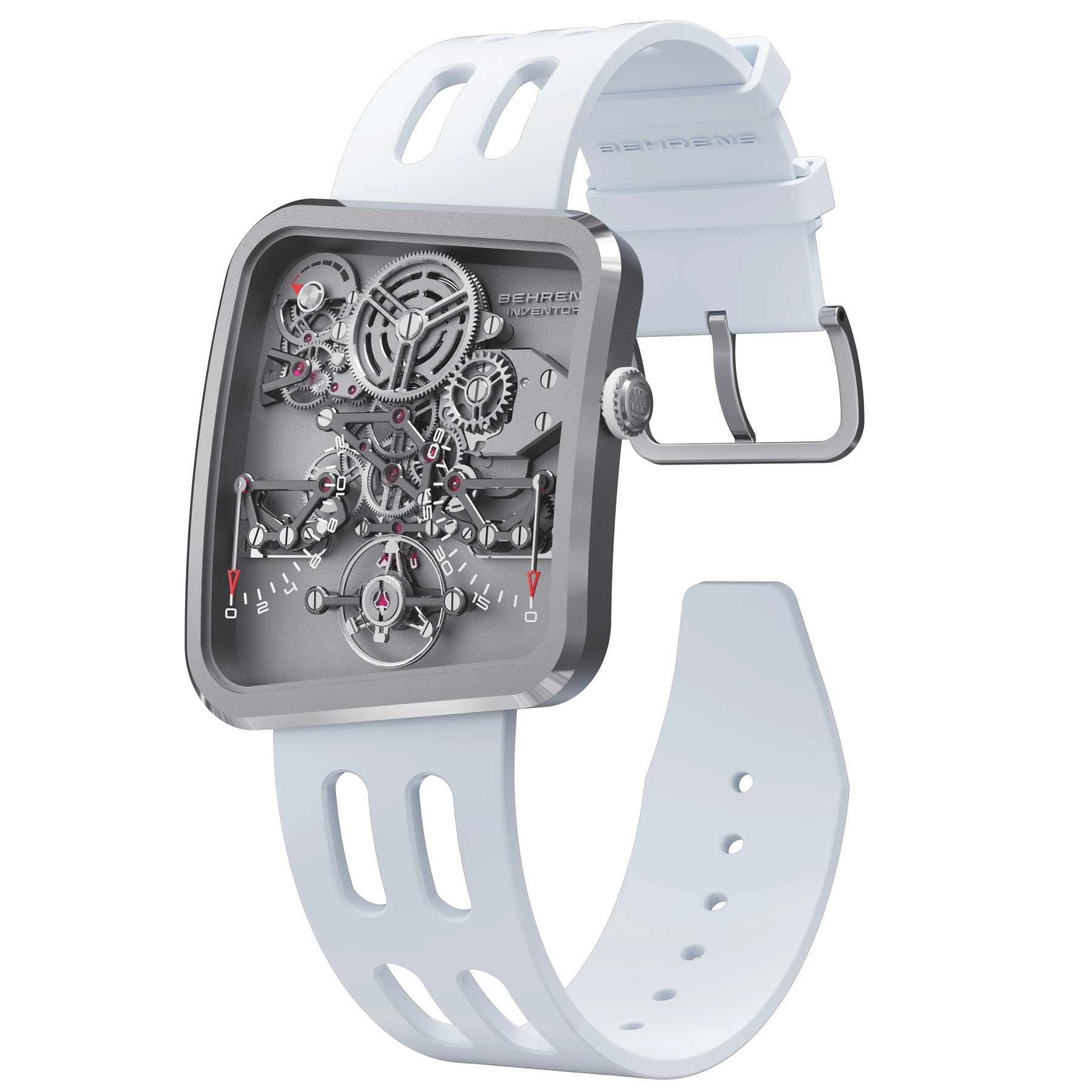 Behrens Ultra-light 20G Grey on White Fluoroelastomer Strap