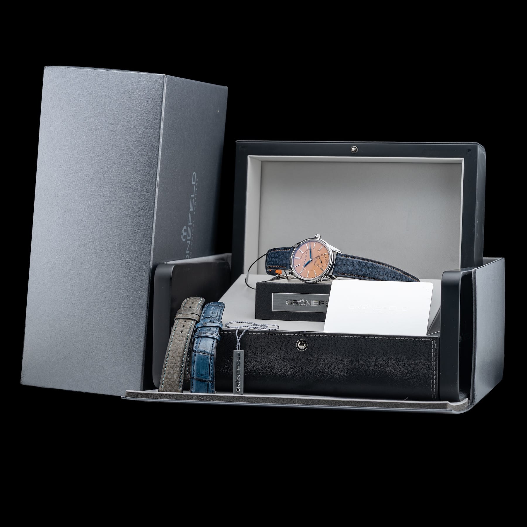 Grönefeld 1941 Principia Automatic Stainless Steel Salmon Dial 41126