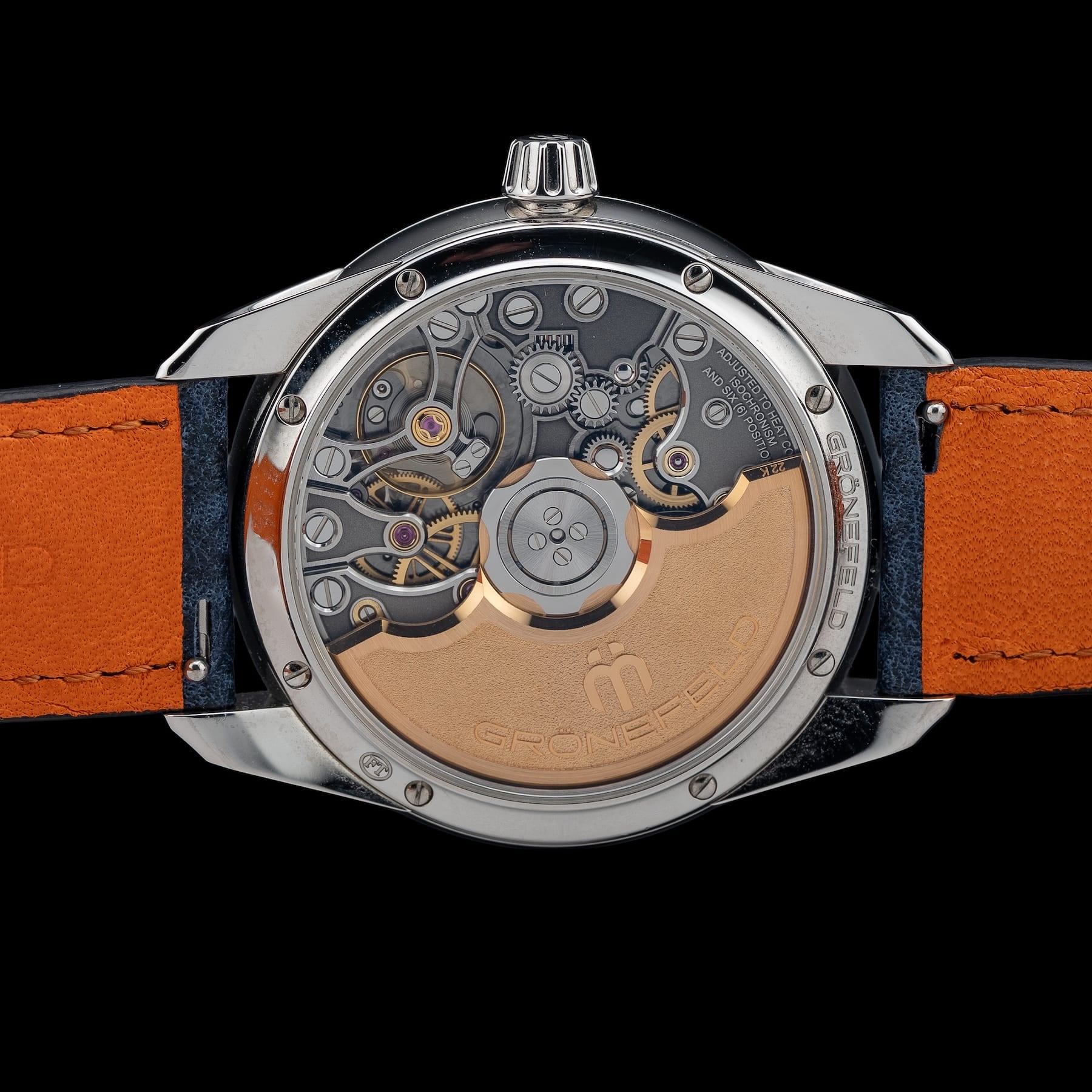 Grönefeld 1941 Principia Automatic Stainless Steel Salmon Dial 41126