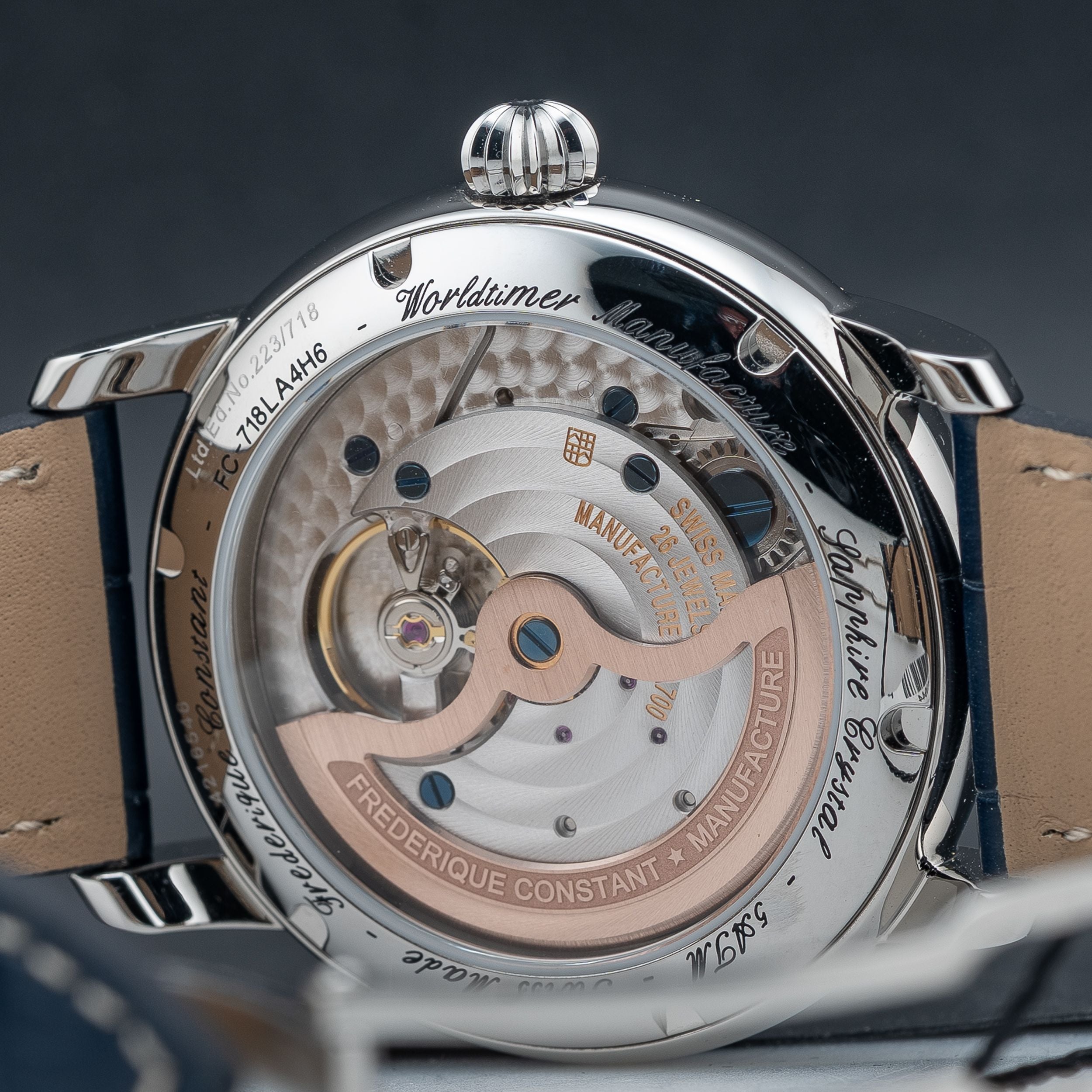 Frederique Constant Classic Worldtimer Lapis Lazuli Limited Edition FC-718LA4H6