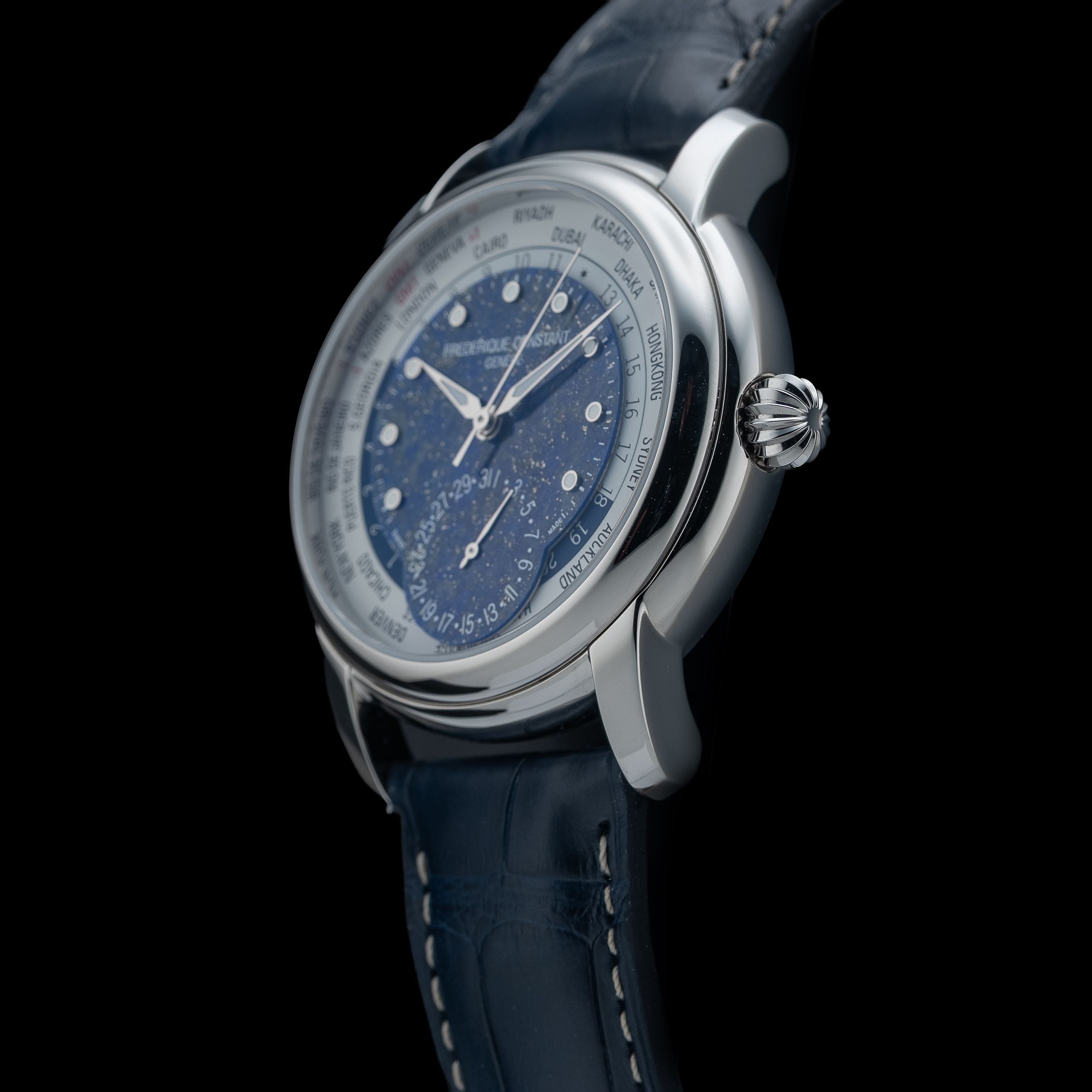 Frederique Constant Classic Worldtimer Lapis Lazuli Limited Edition FC-718LA4H6