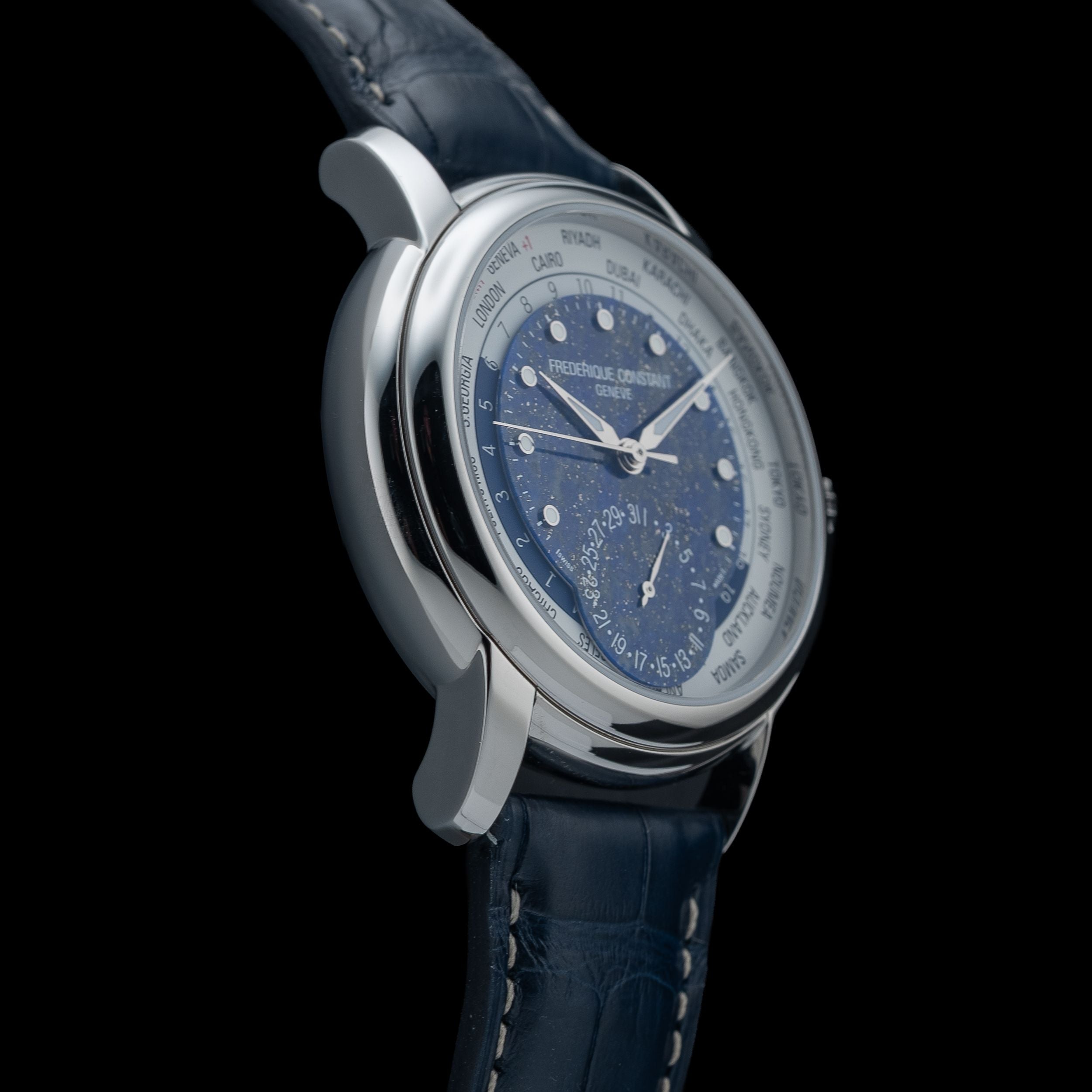 Frederique Constant Classic Worldtimer Lapis Lazuli Limited Edition FC-718LA4H6