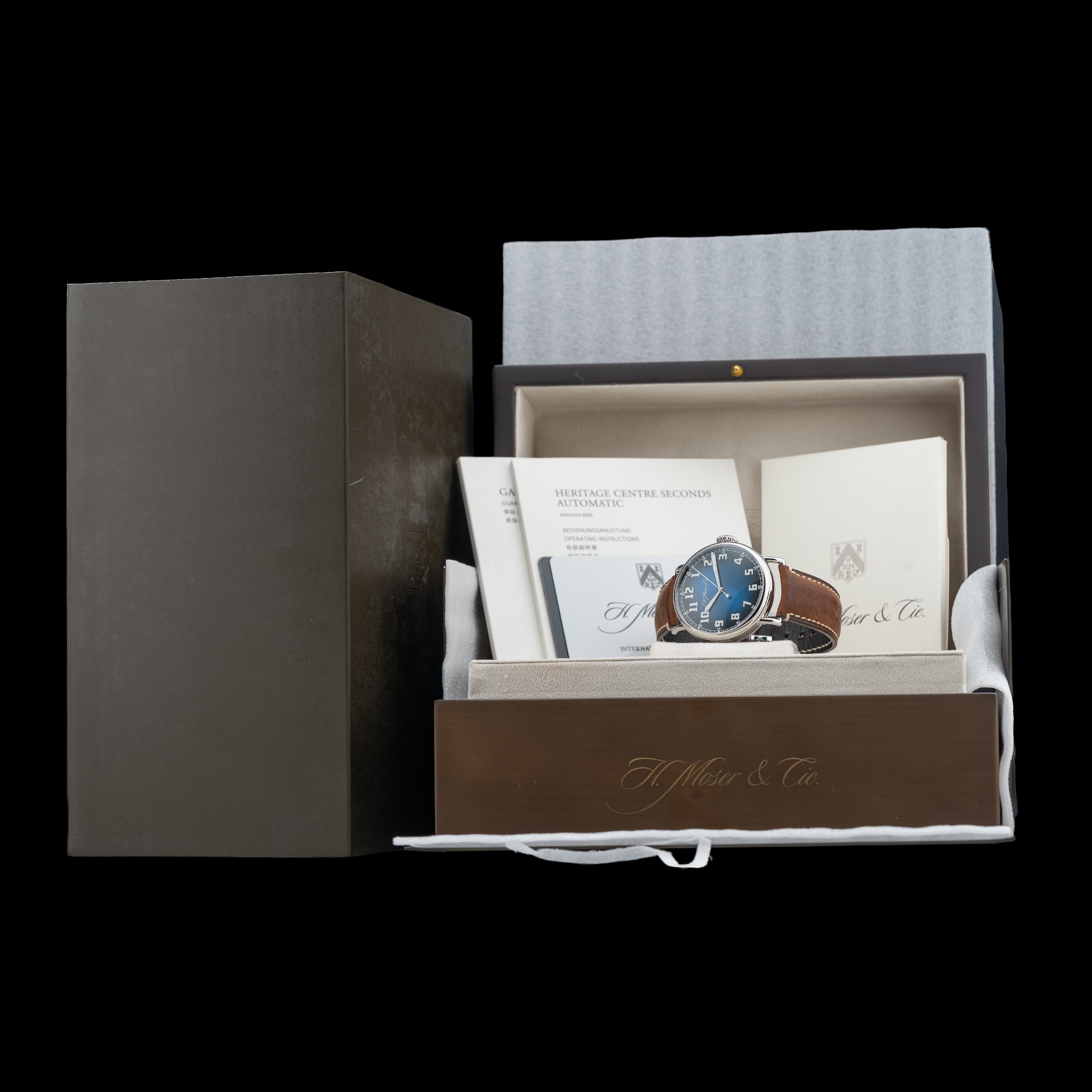 H. Moser & Cie Heritage Centre Seconds Funky Blue 8200-1201