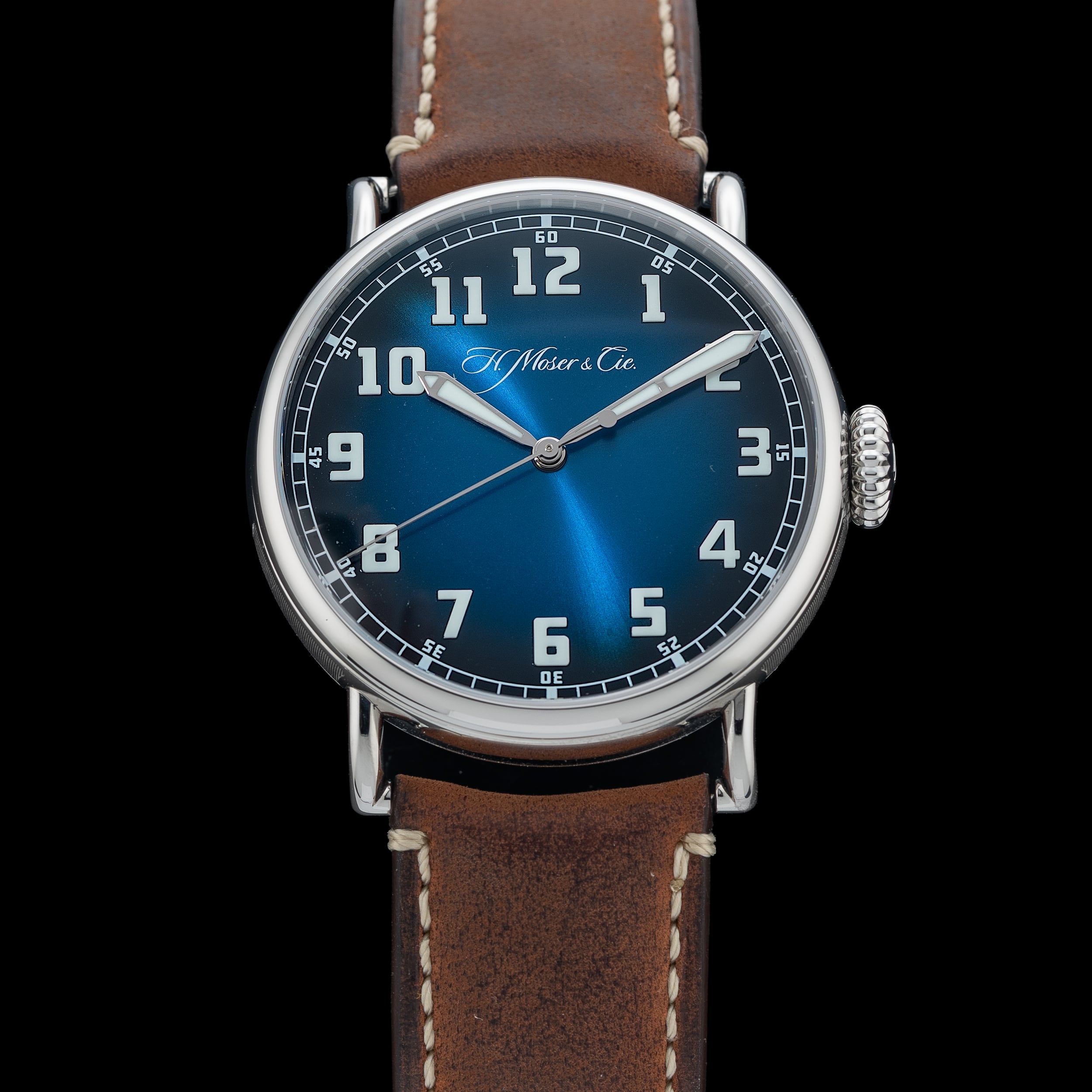 H. Moser & Cie Heritage Centre Seconds Funky Blue 8200-1201