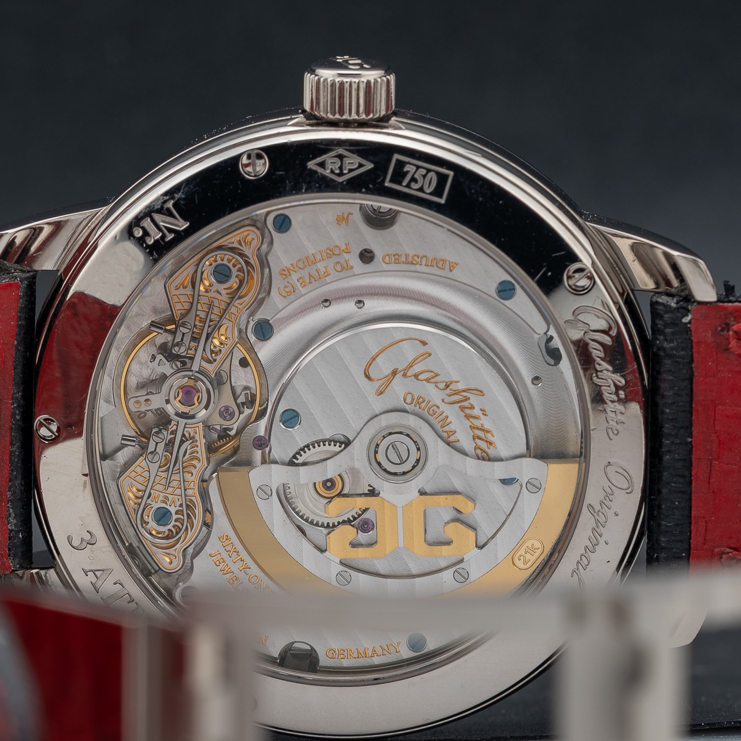 Glashutte Original Panomatic Reserve Xl 18K White Gold Black Dial 1-90-03-34-14-03