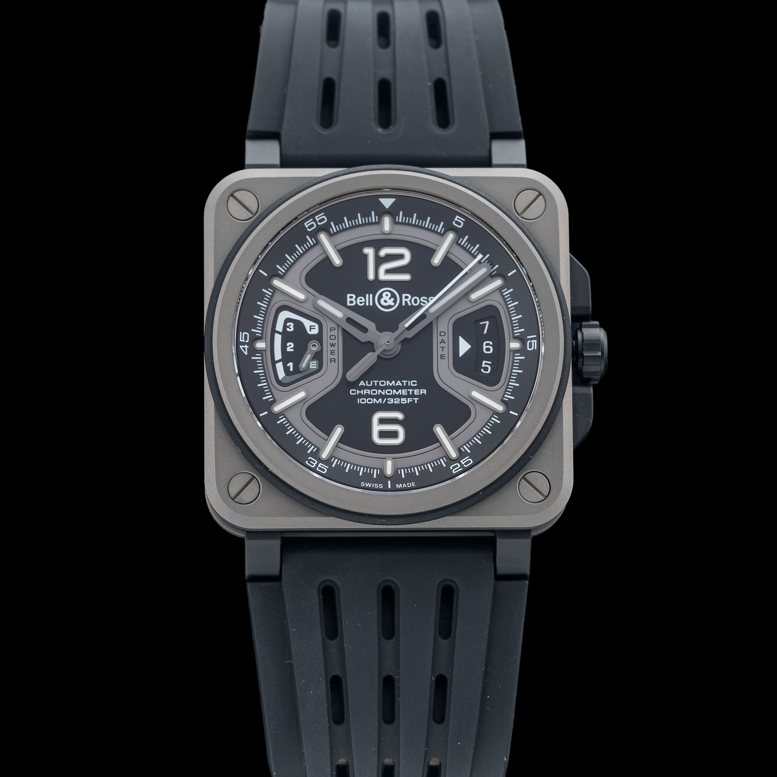 Bell & Ross Black Titanium On Rubber Strap BRX3R-BL-TI/SRB