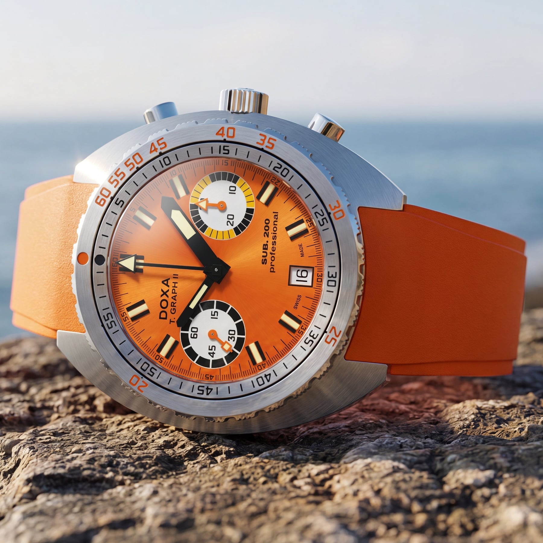 DOXA SUB 200 T.Graph II Professional on Strap 806.10.351.21
