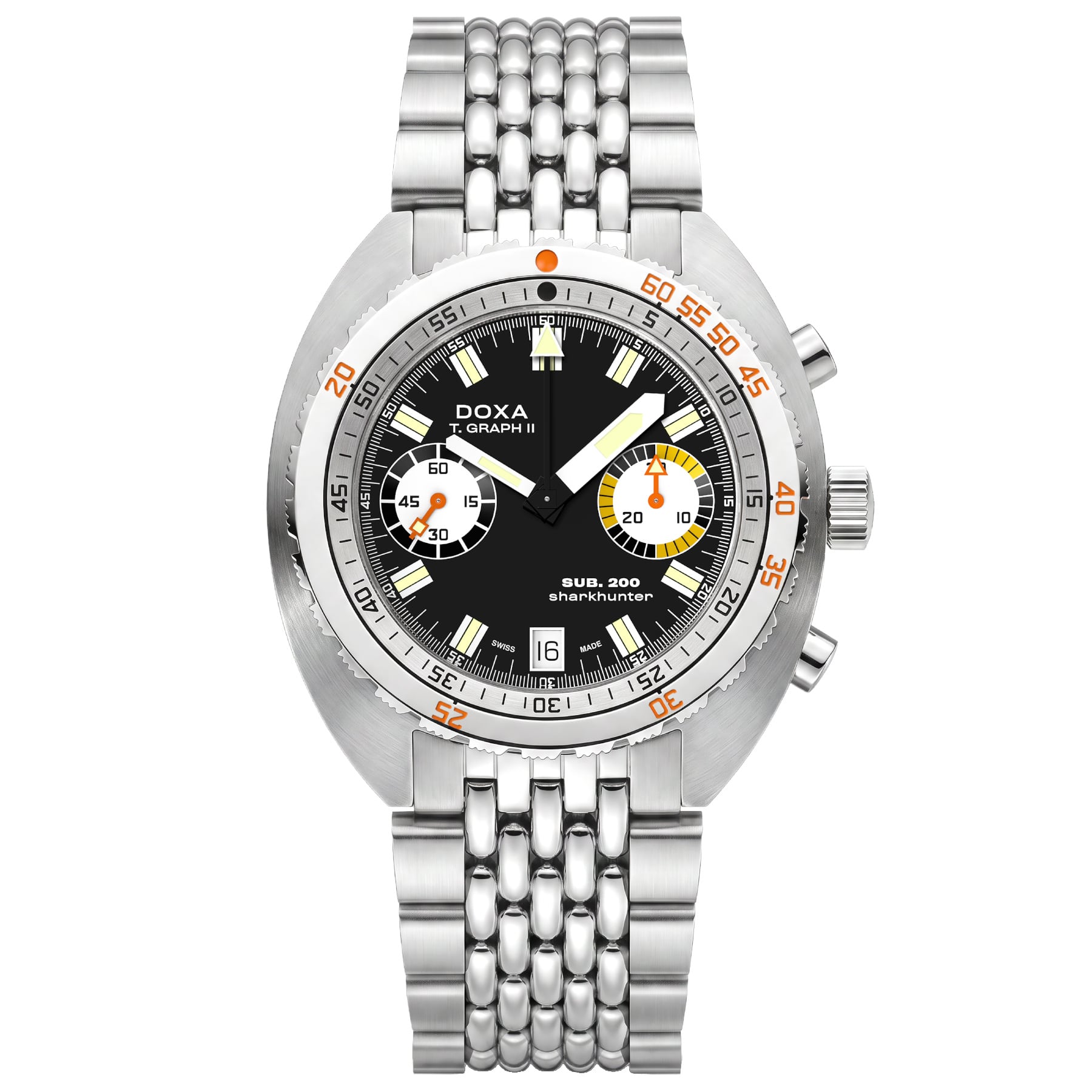 DOXA SUB 200 T.Graph II Sharkhunter on Bracelet 806.10.101.10