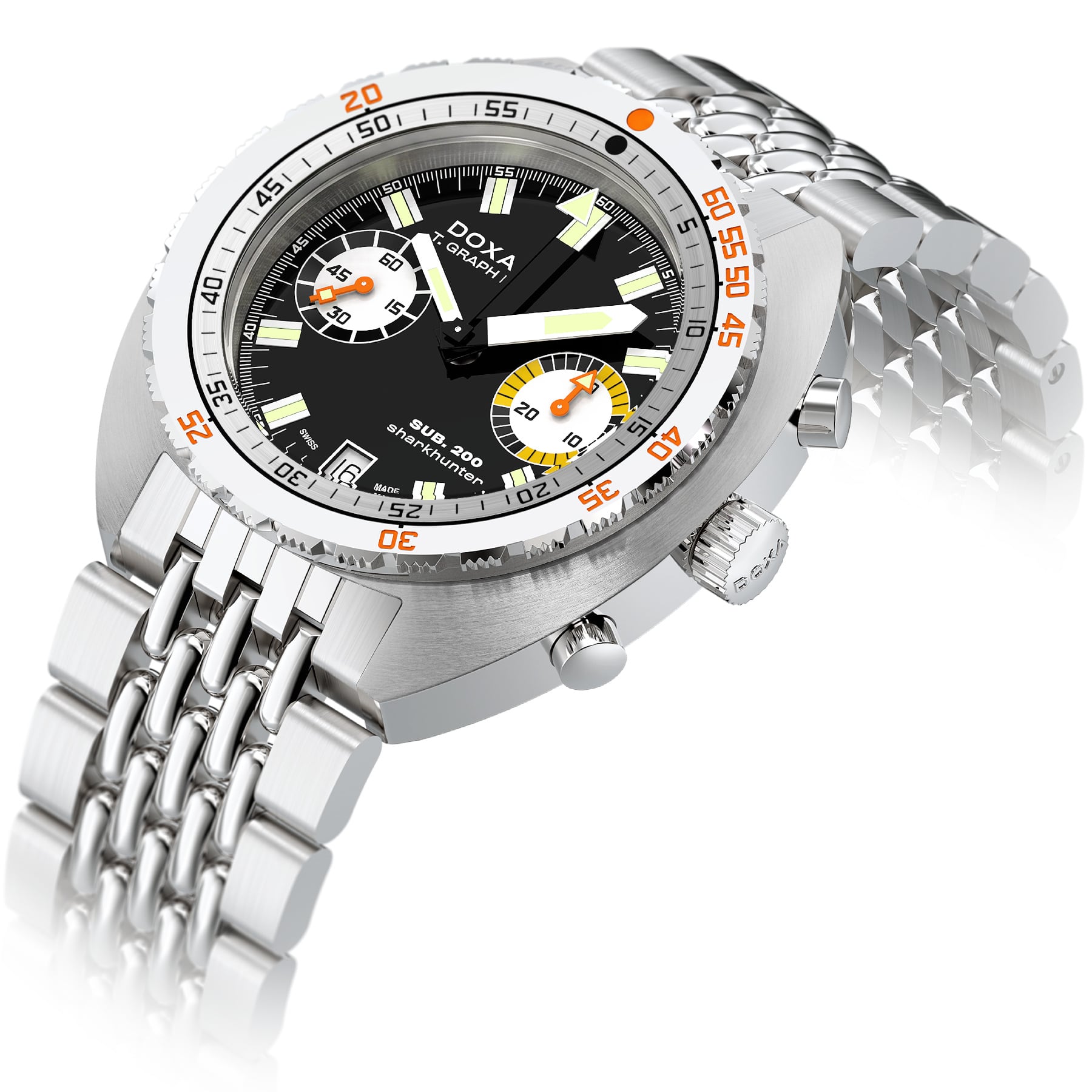 DOXA SUB 200 T.Graph II Sharkhunter on Bracelet 806.10.101.10